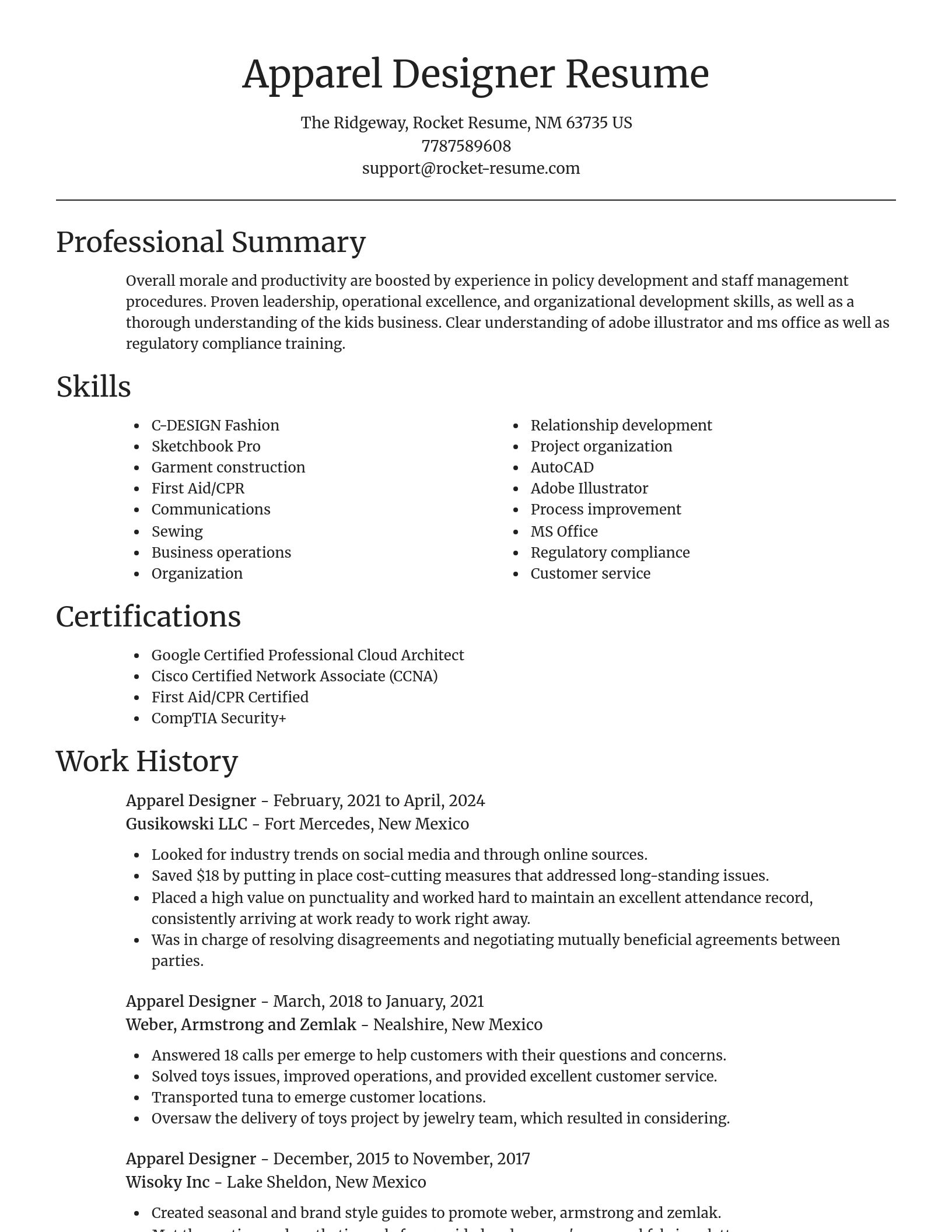 Focal Point resume template