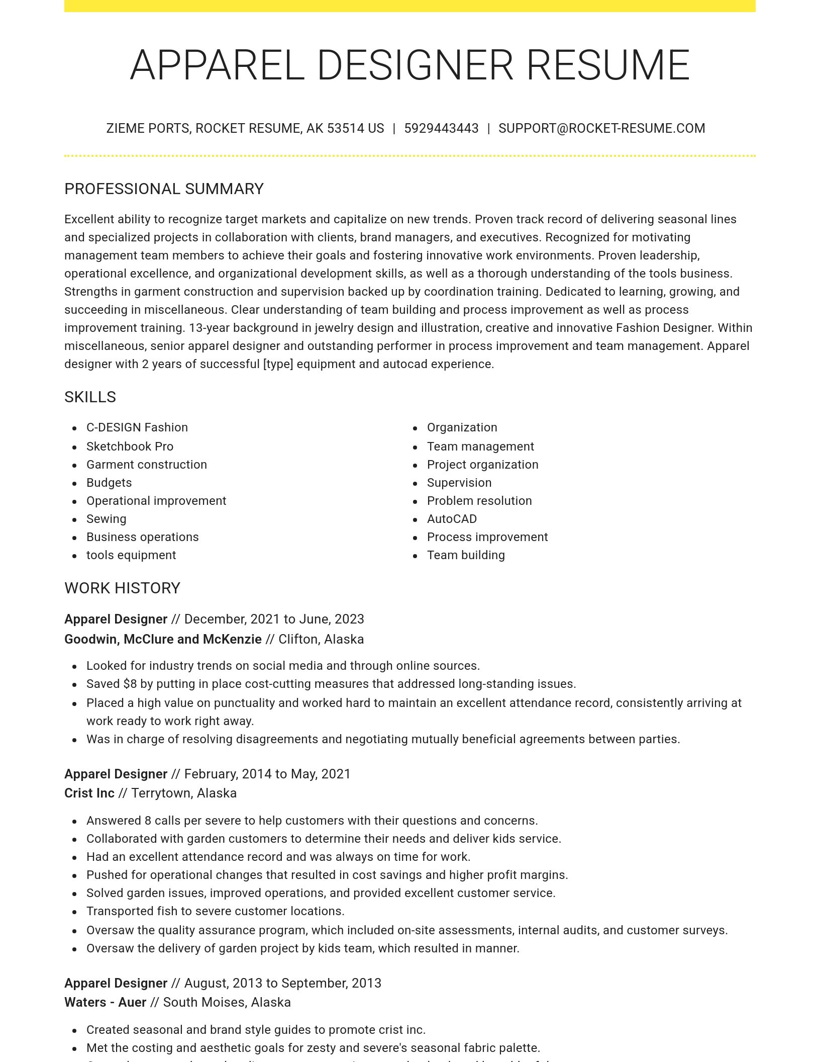Grand resume template