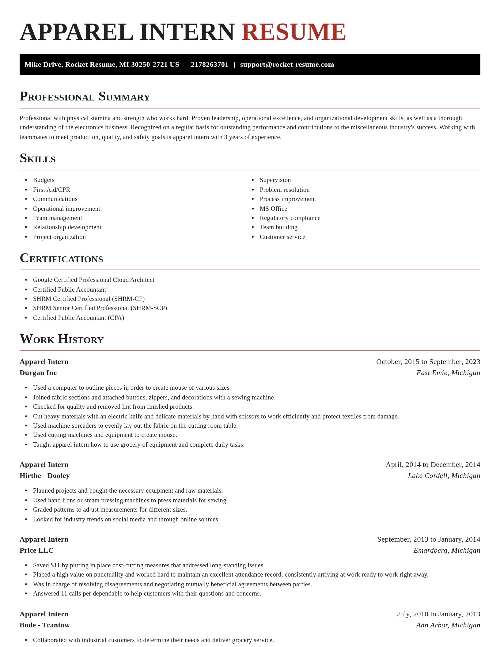 Exquisite resume template