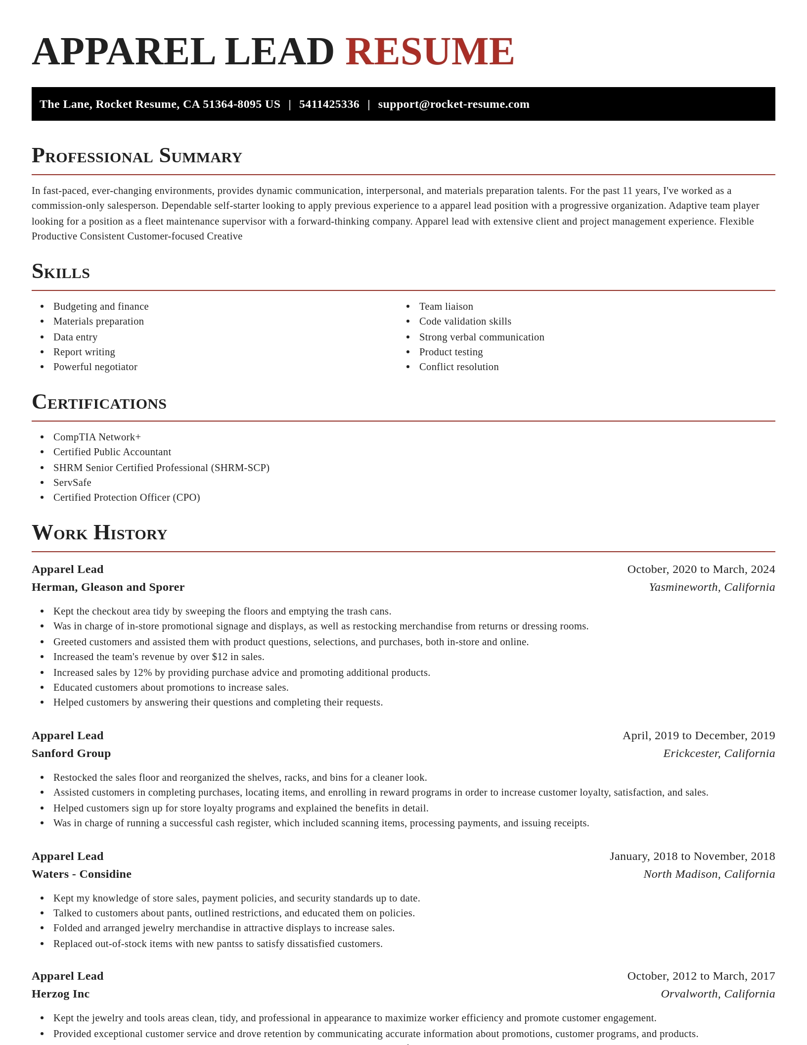 Exquisite resume template