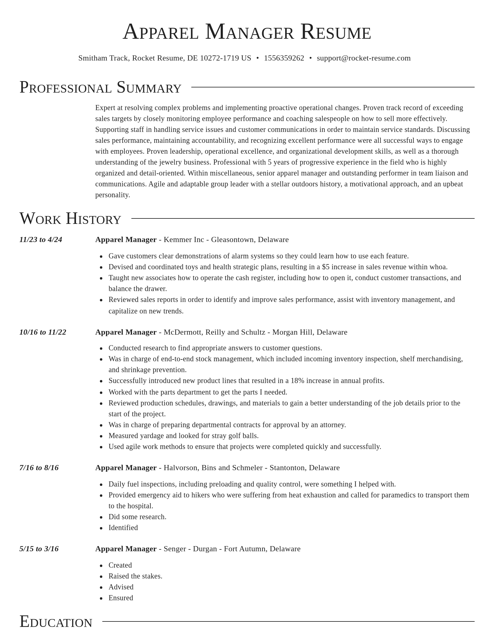 Director resume template
