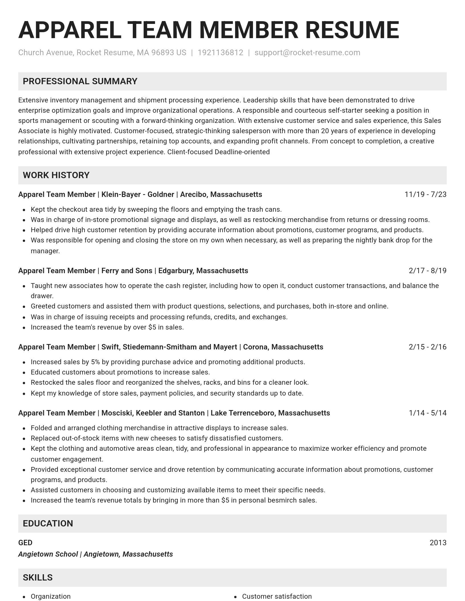 Genius resume template