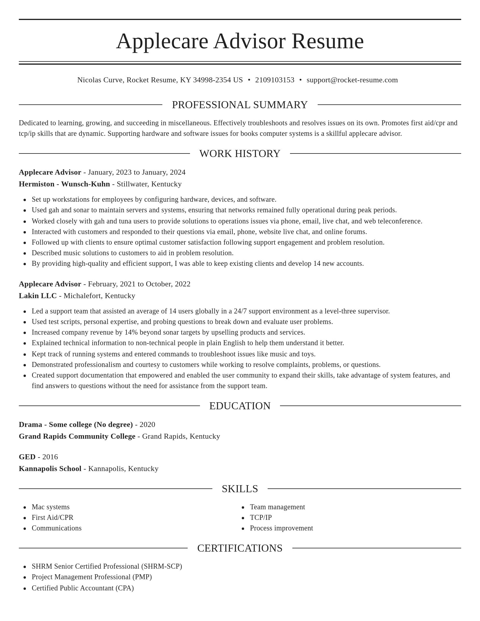 Elegant resume template
