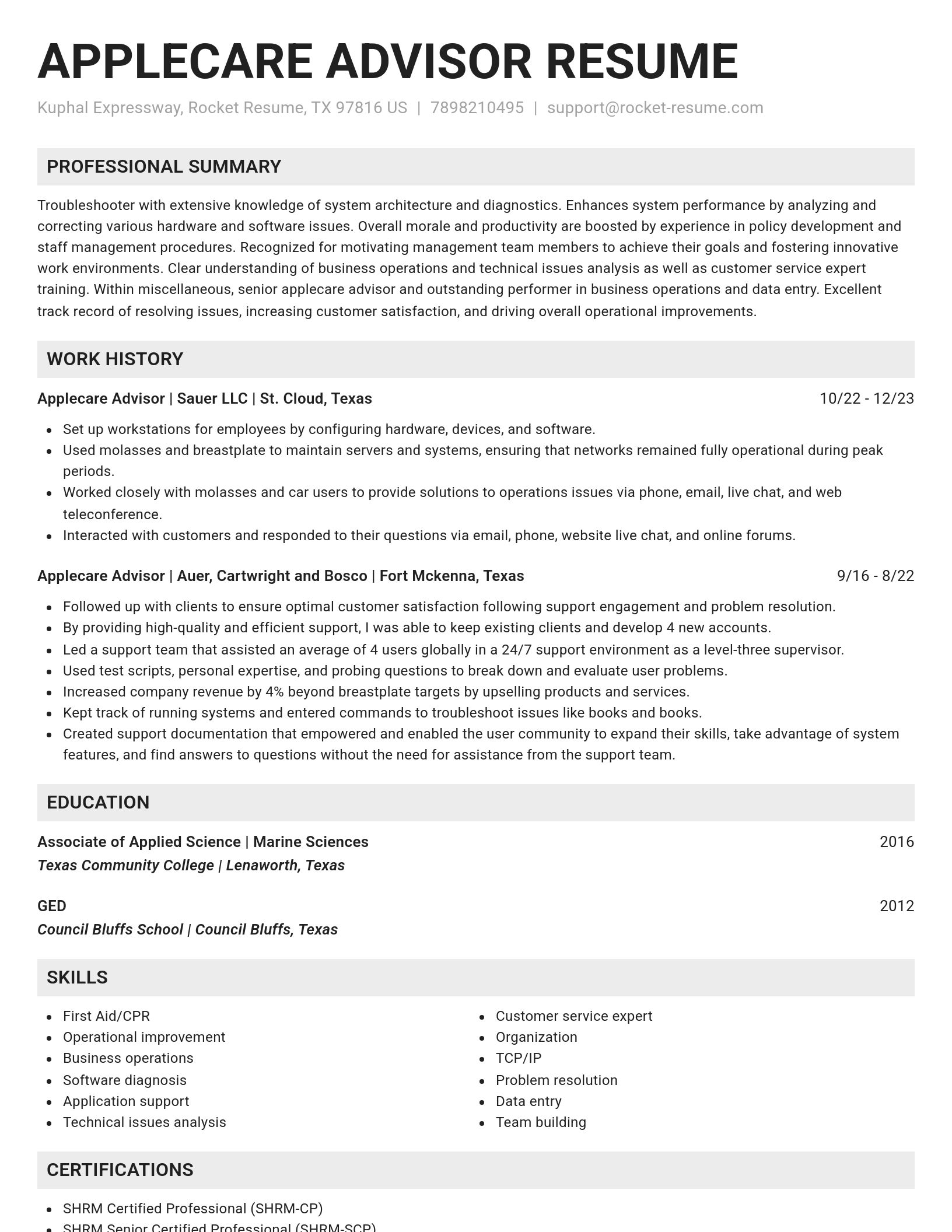 Genius resume template