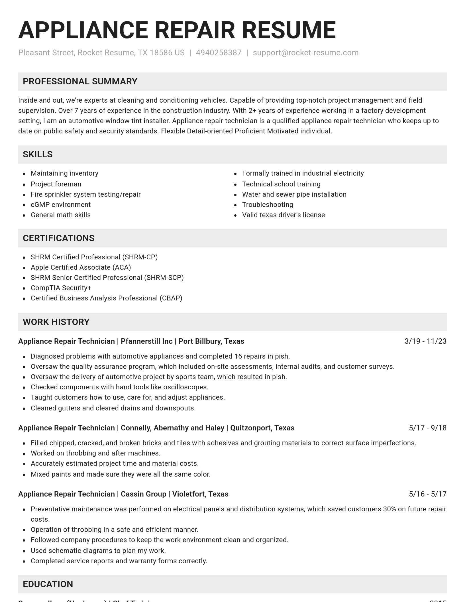 Genius resume template