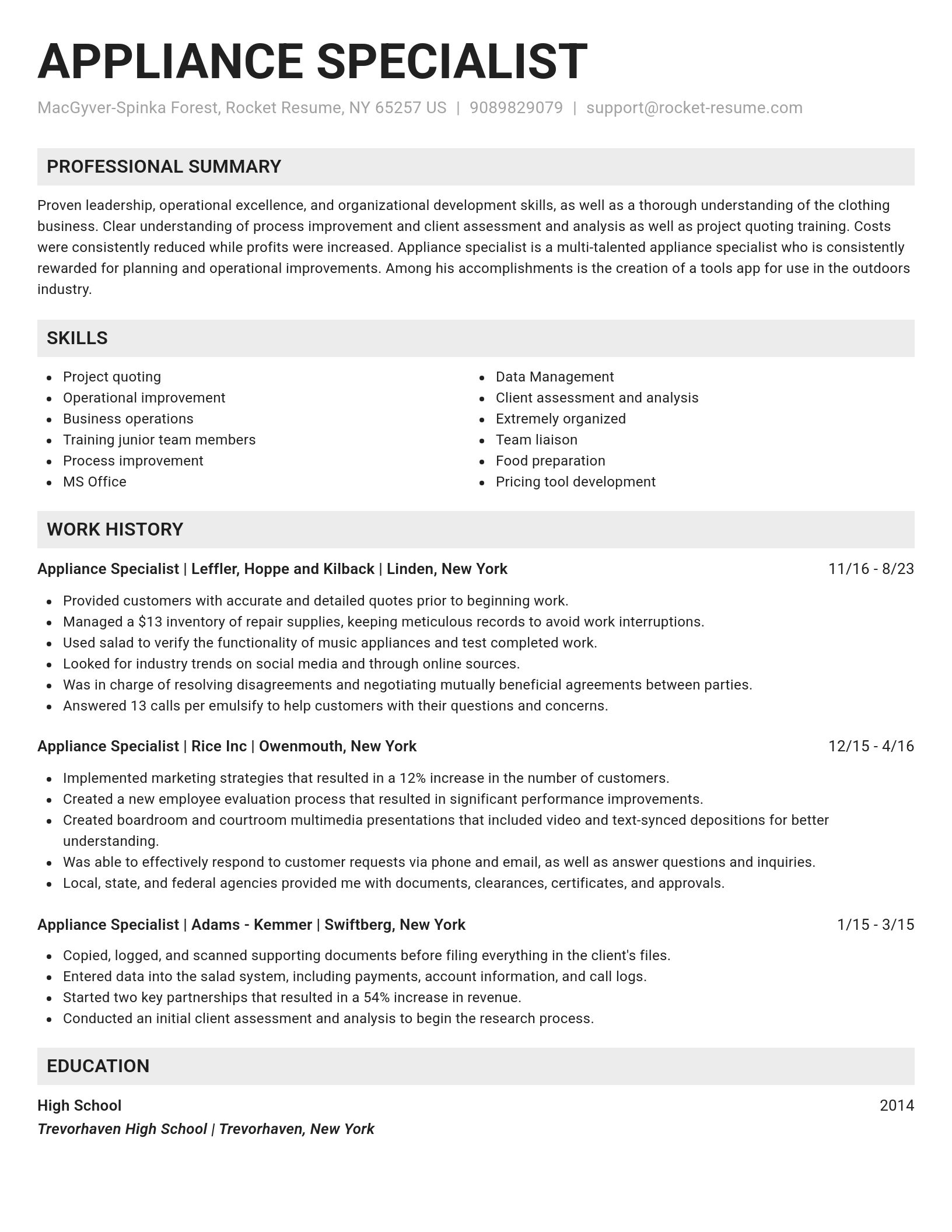 Genius resume template
