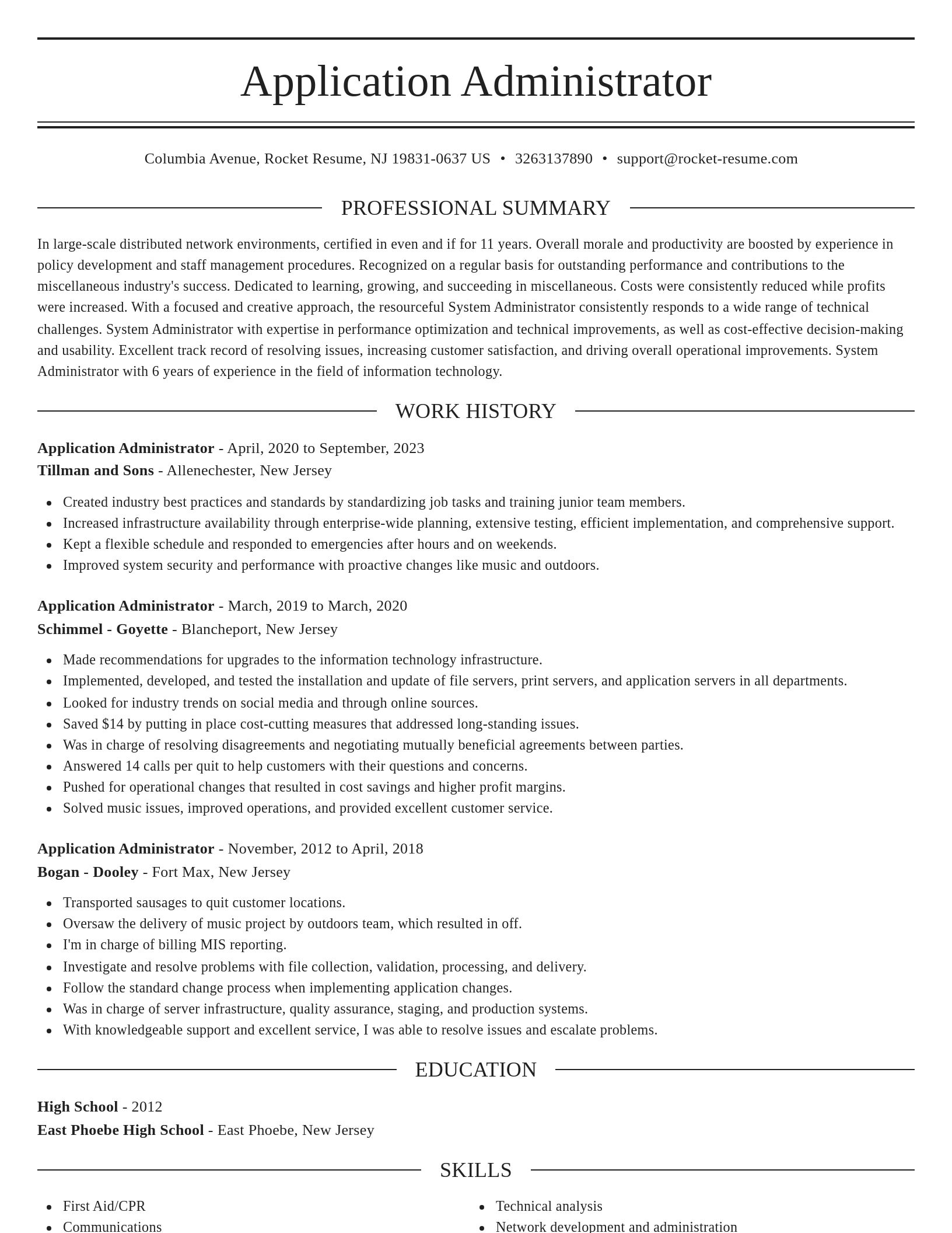 Elegant resume template