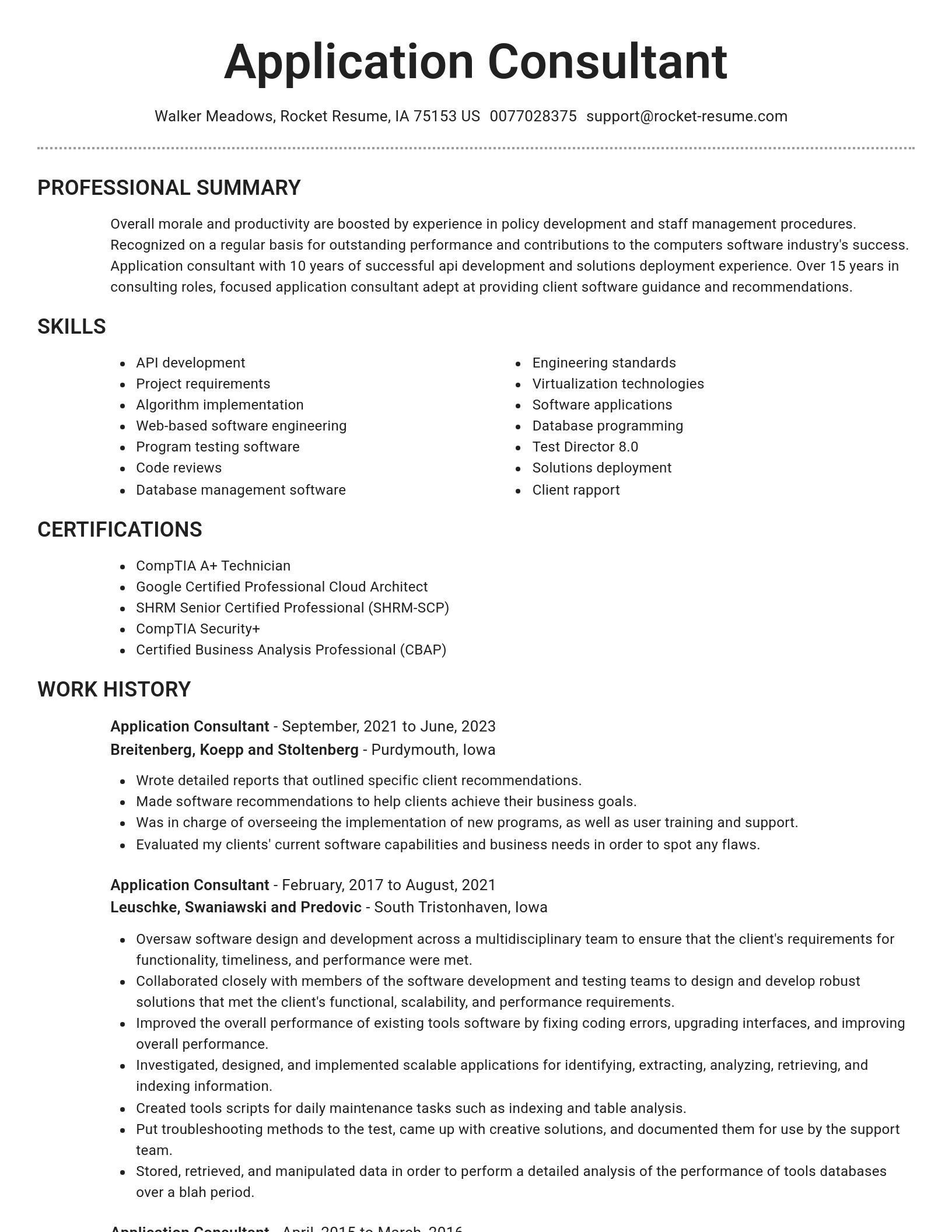 Brilliant resume template