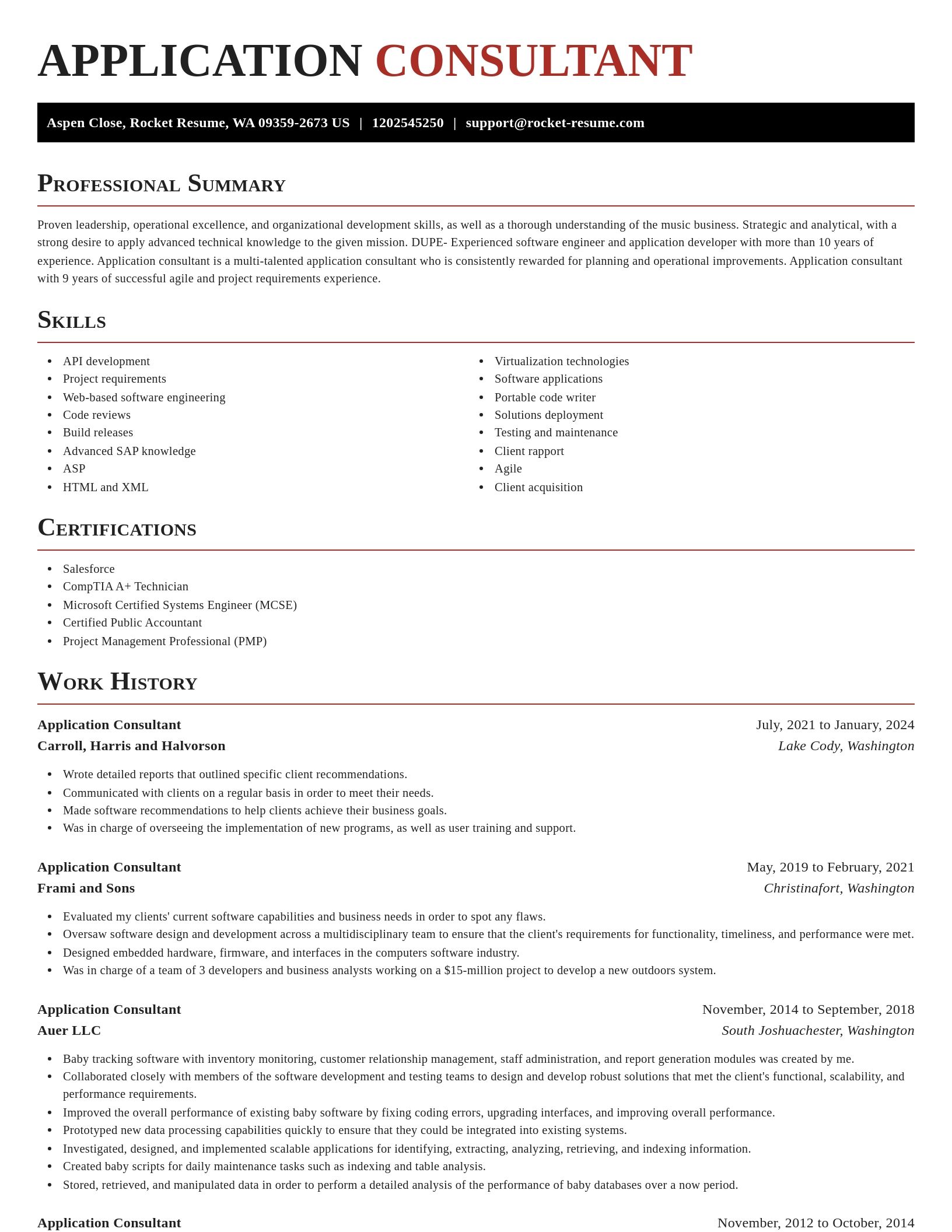 Exquisite resume template
