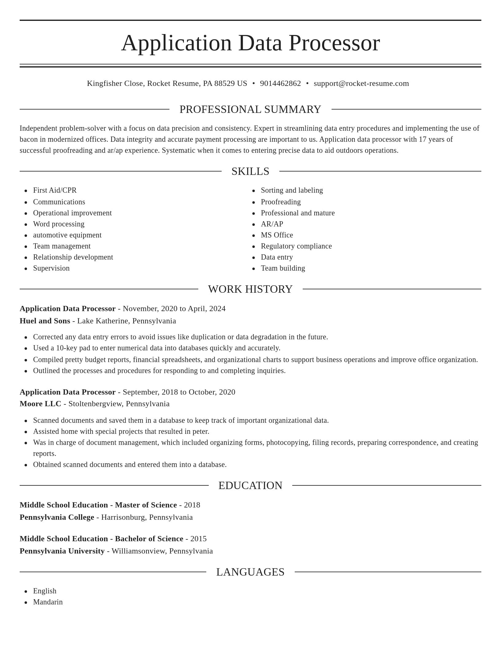 Elegant resume template
