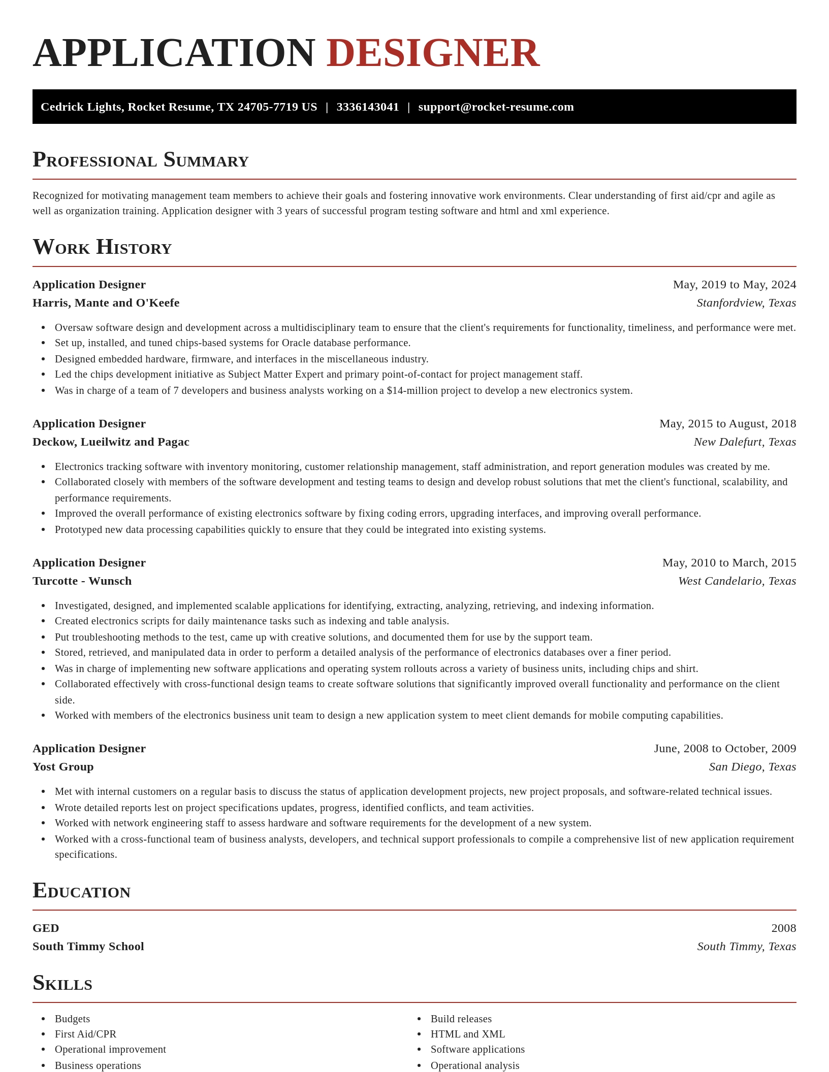 Exquisite resume template