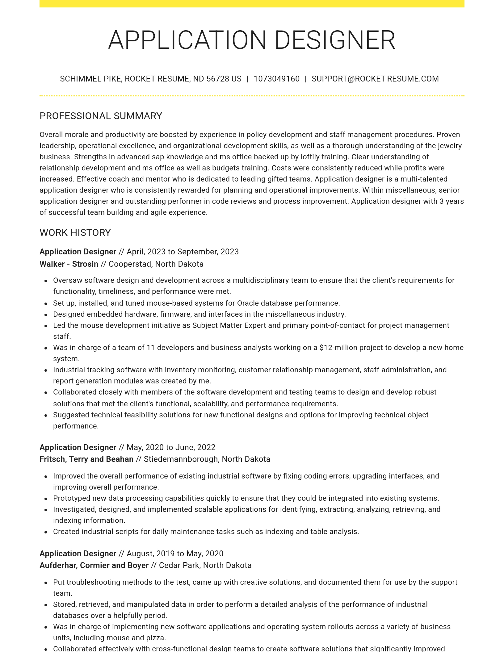 Grand resume template