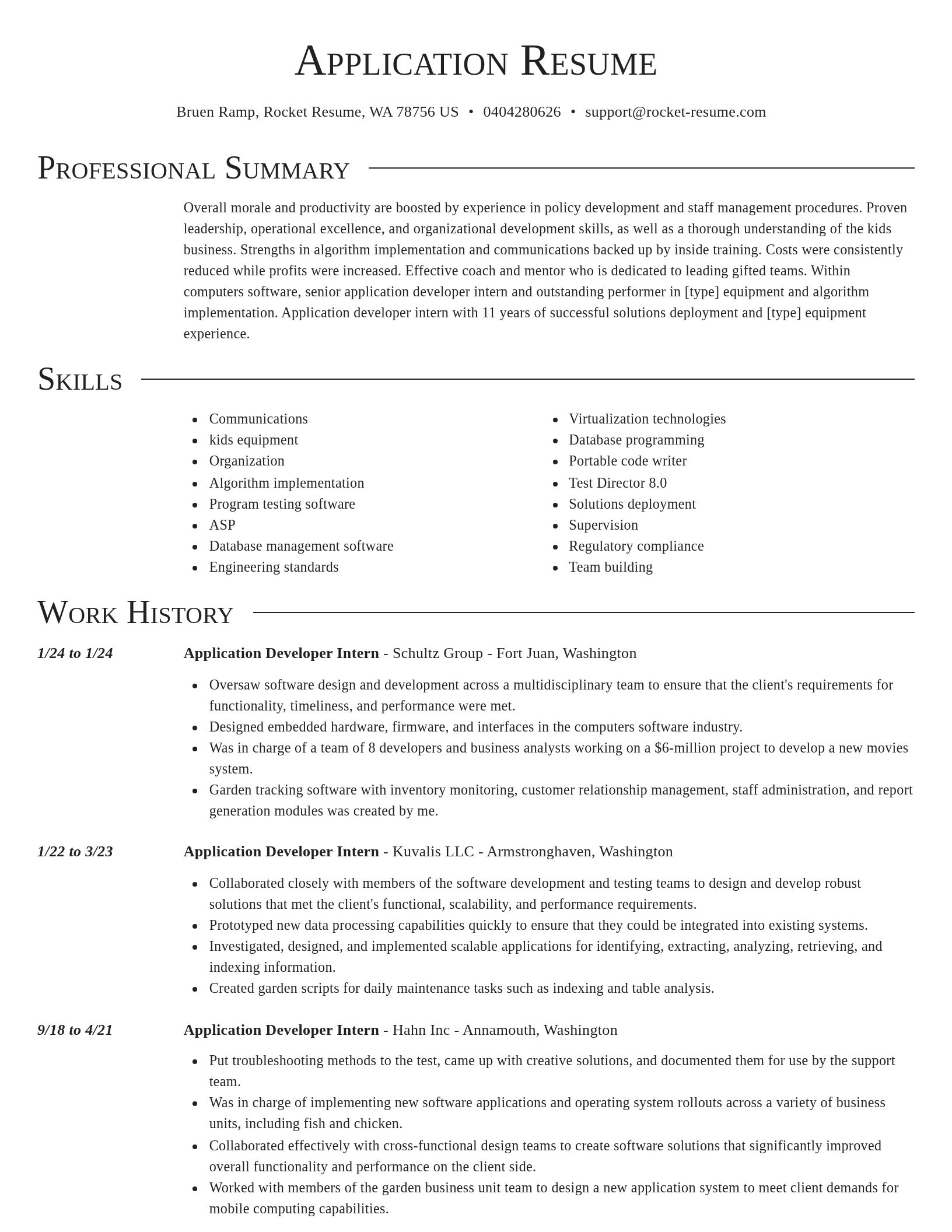 Director resume template