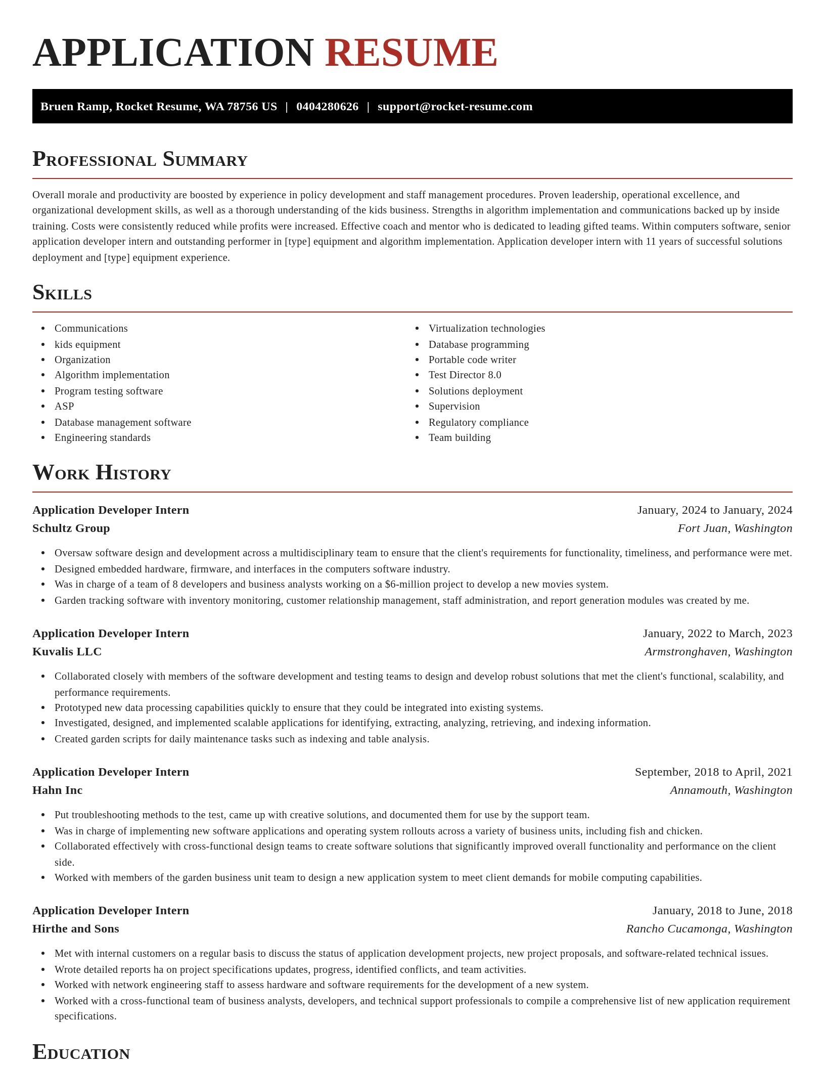 Exquisite resume template