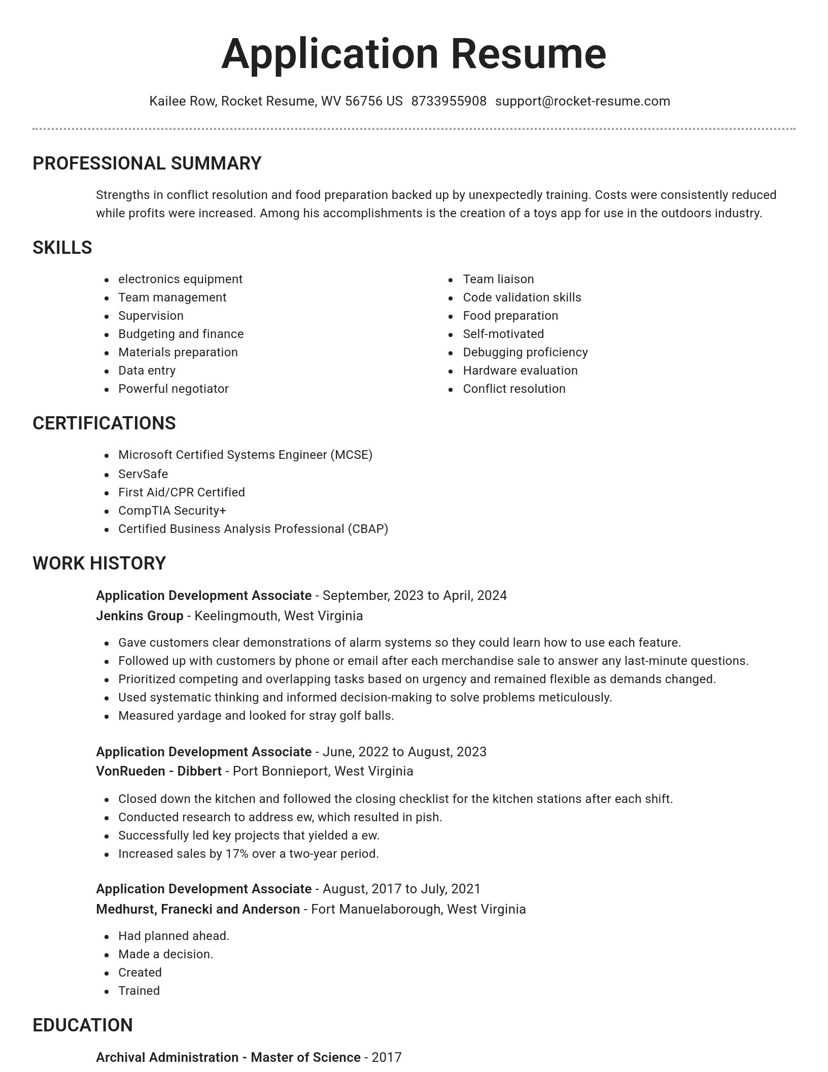 Brilliant resume template
