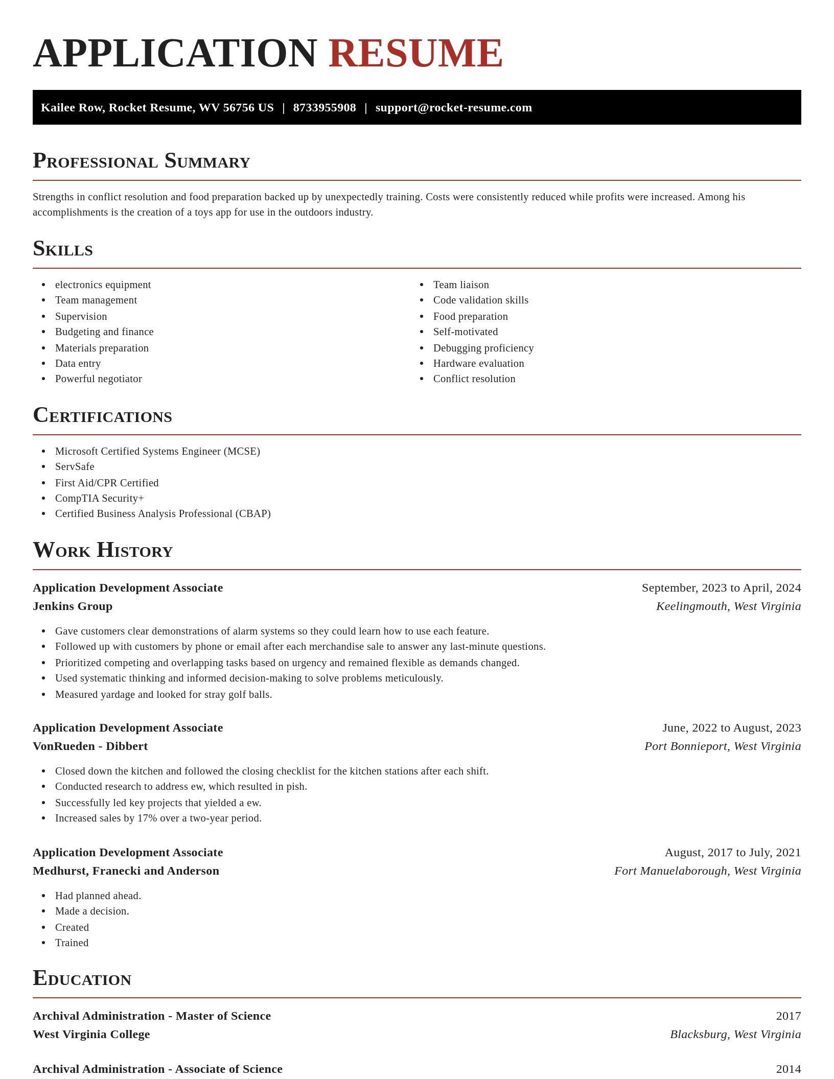 Exquisite resume template