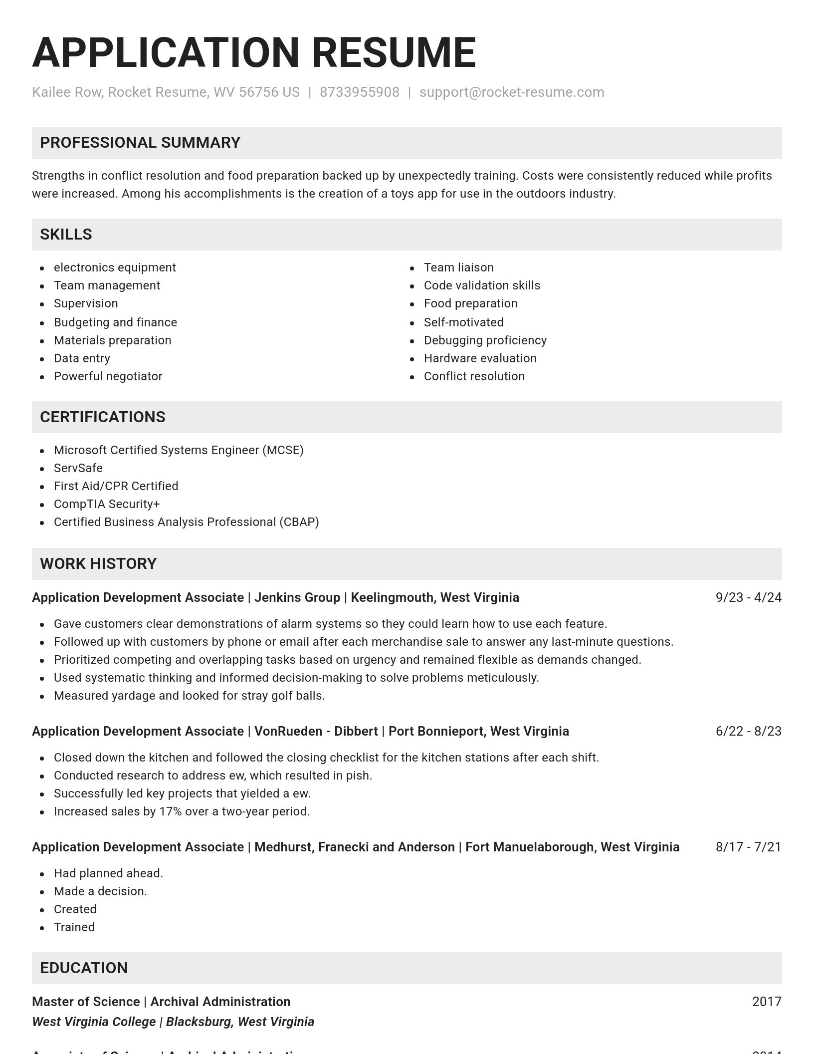 Genius resume template