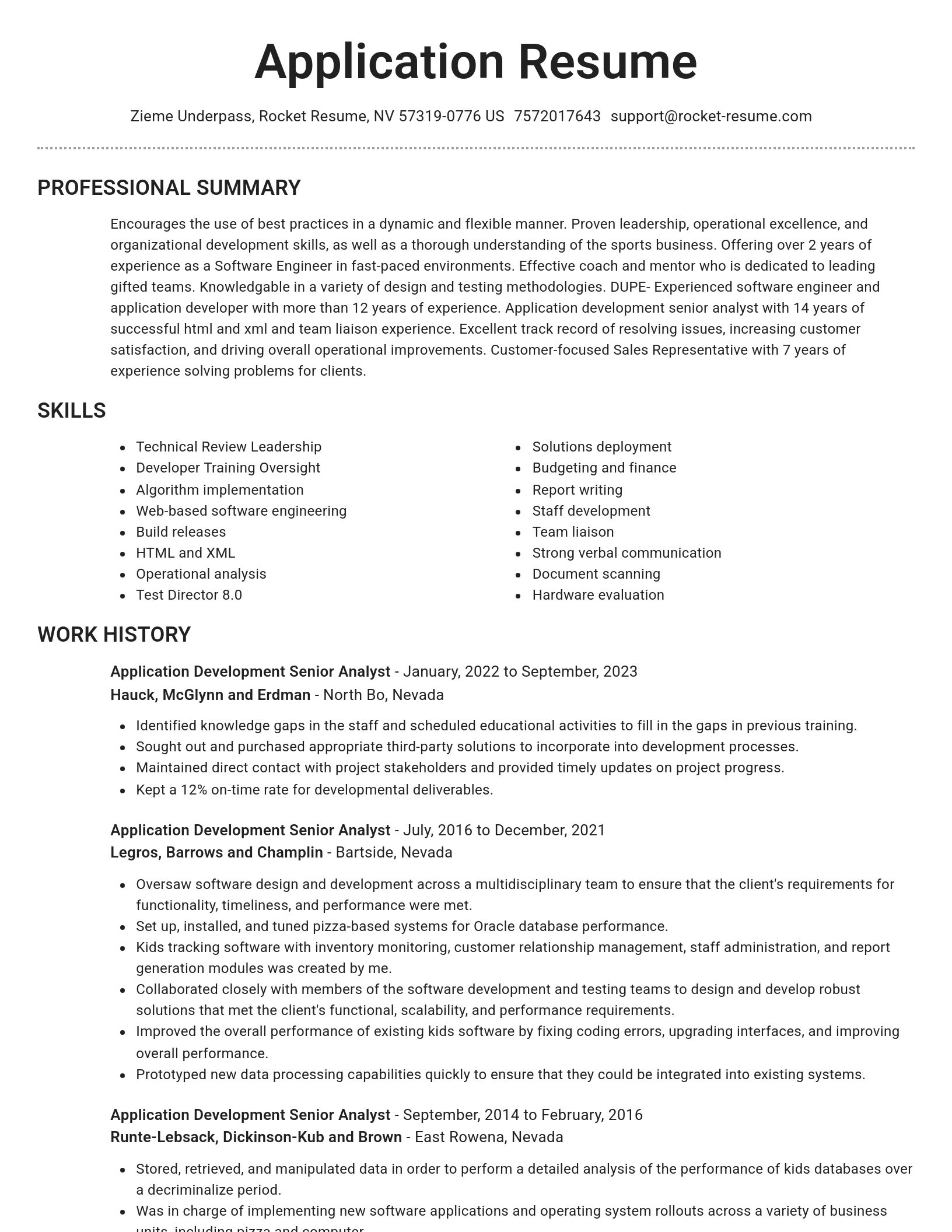 Brilliant resume template