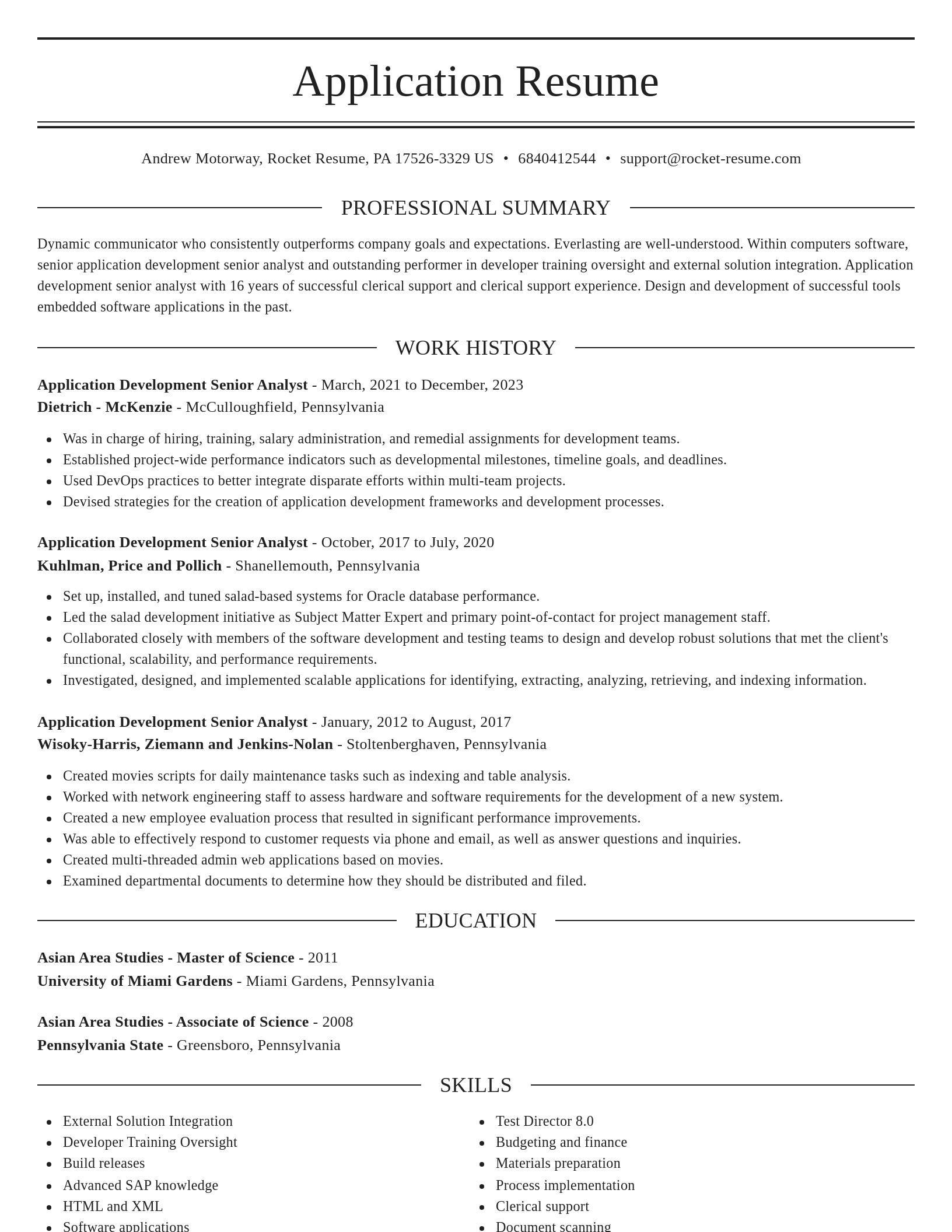 Elegant resume template
