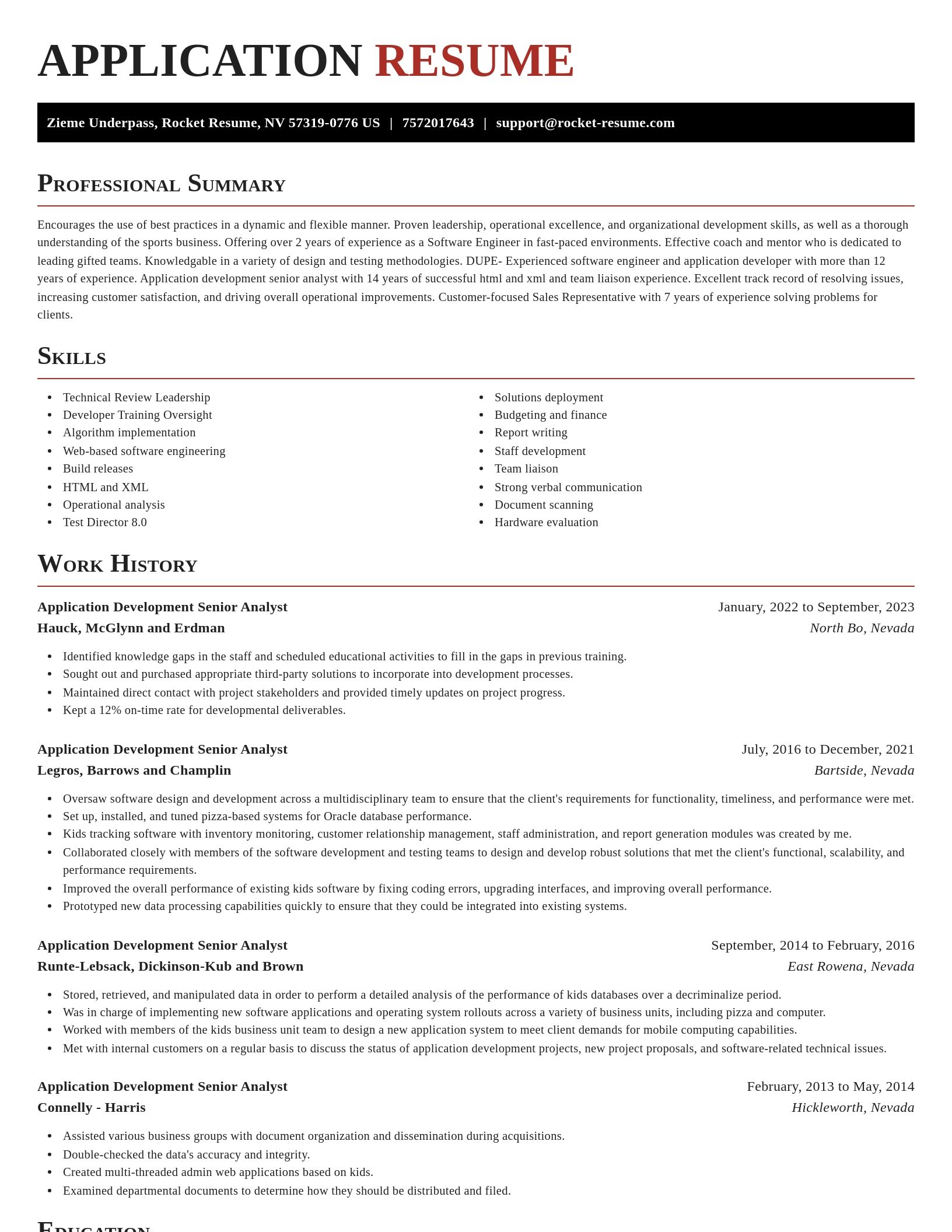 Exquisite resume template