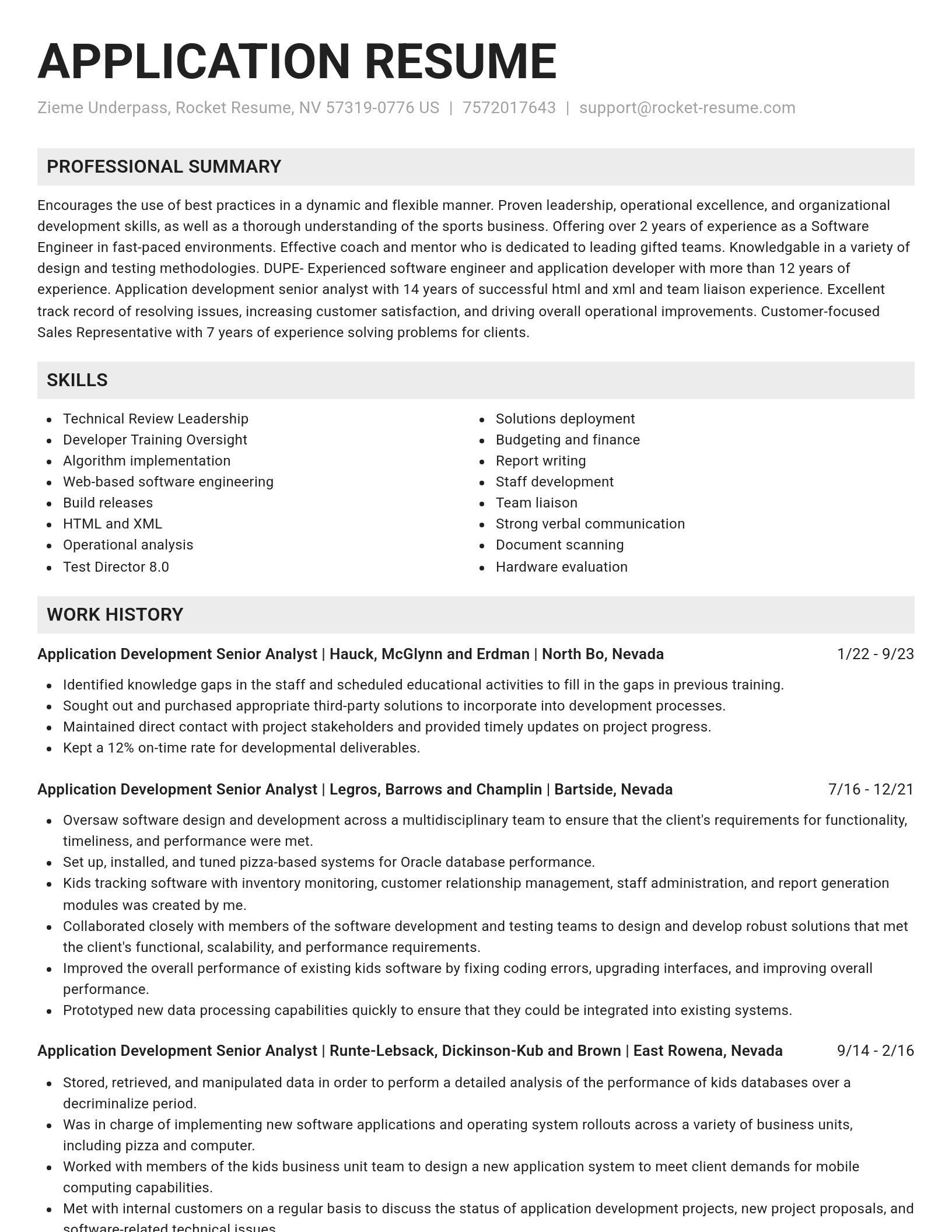Genius resume template