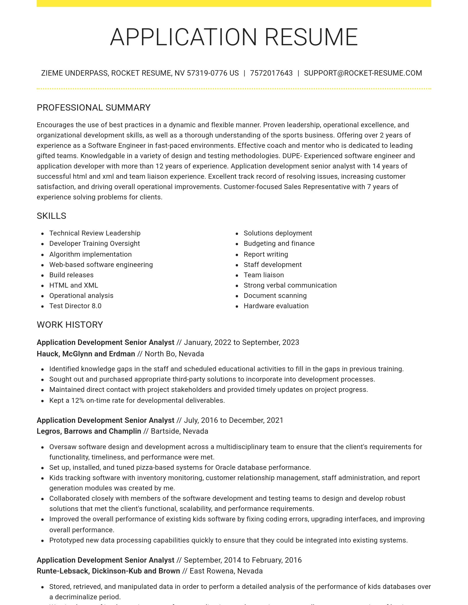 Grand resume template