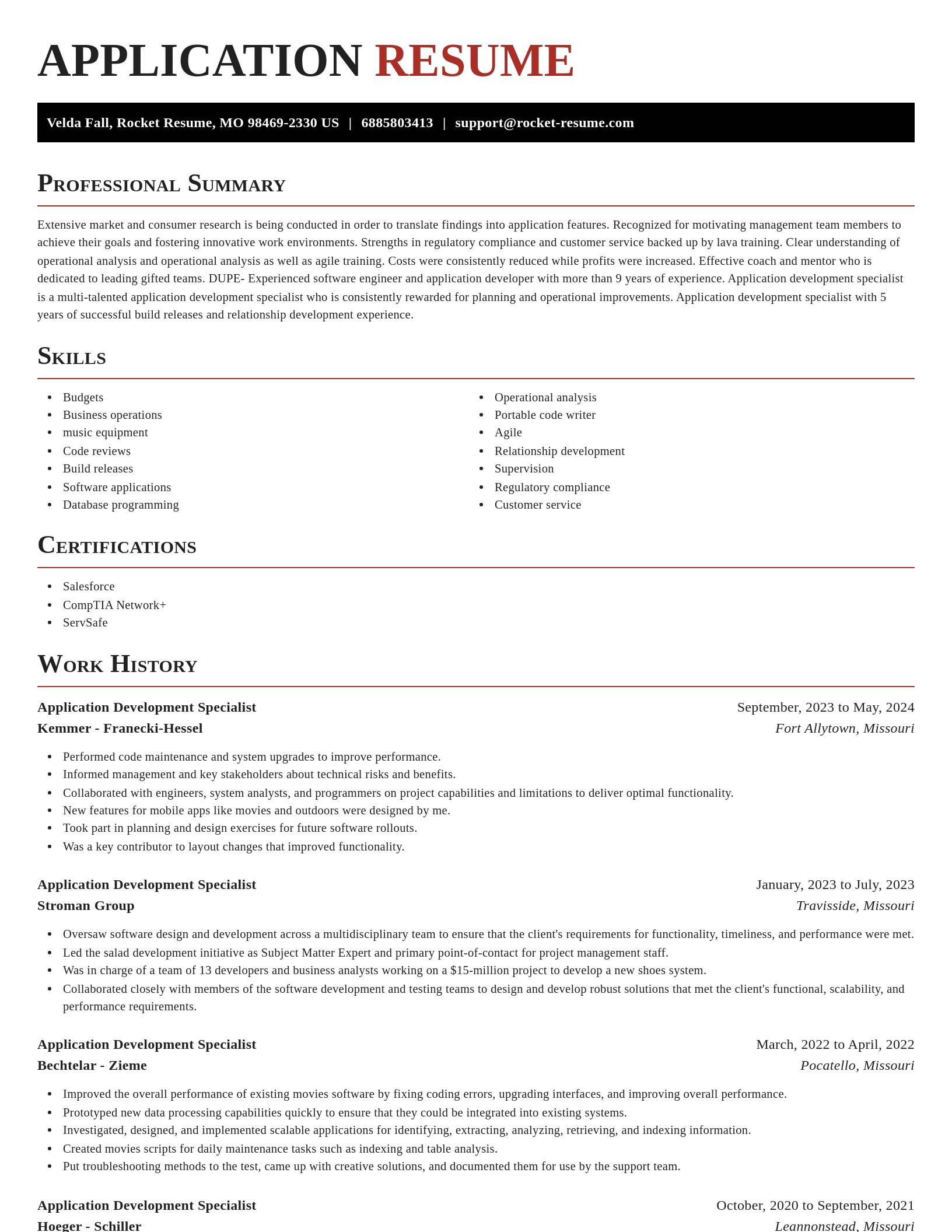 Exquisite resume template