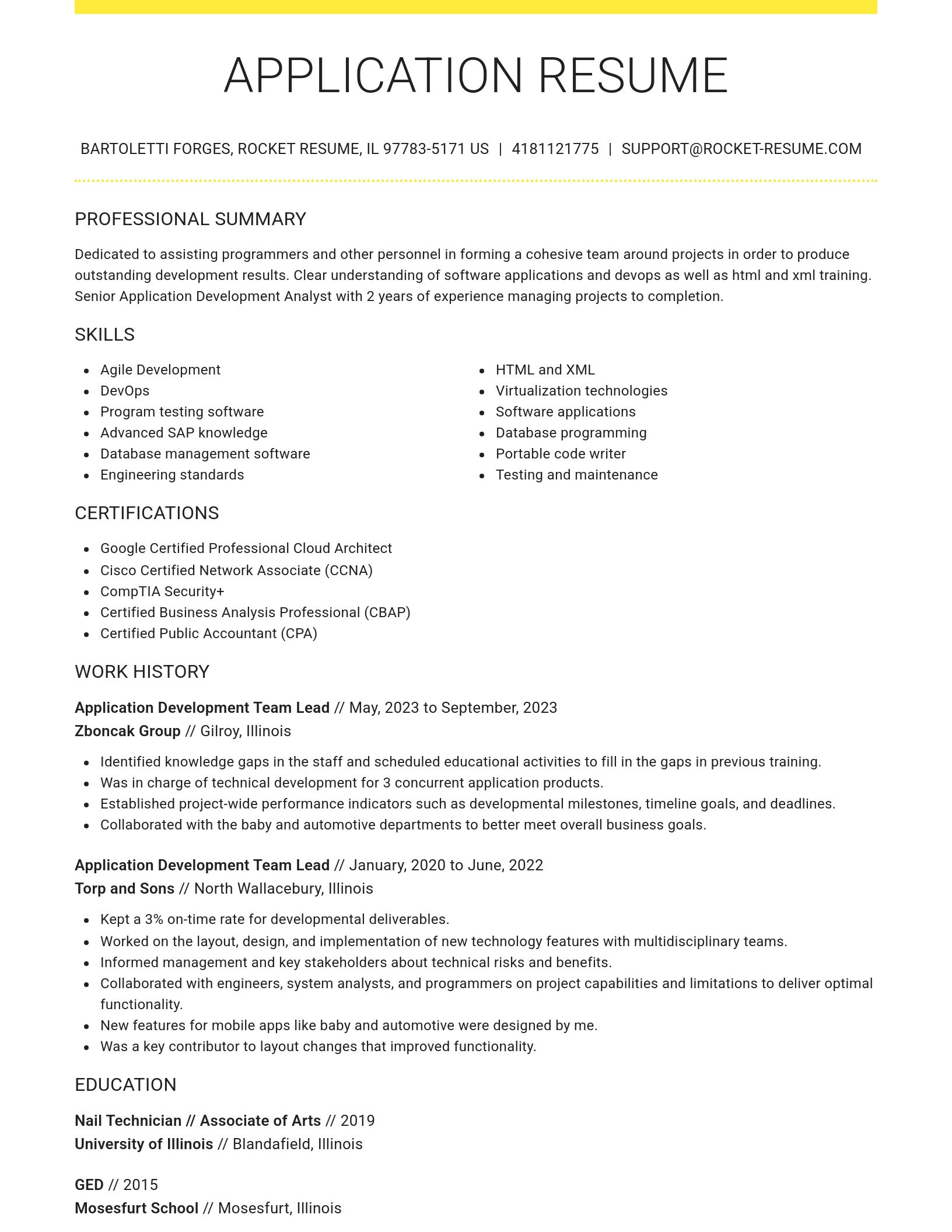 Grand resume template