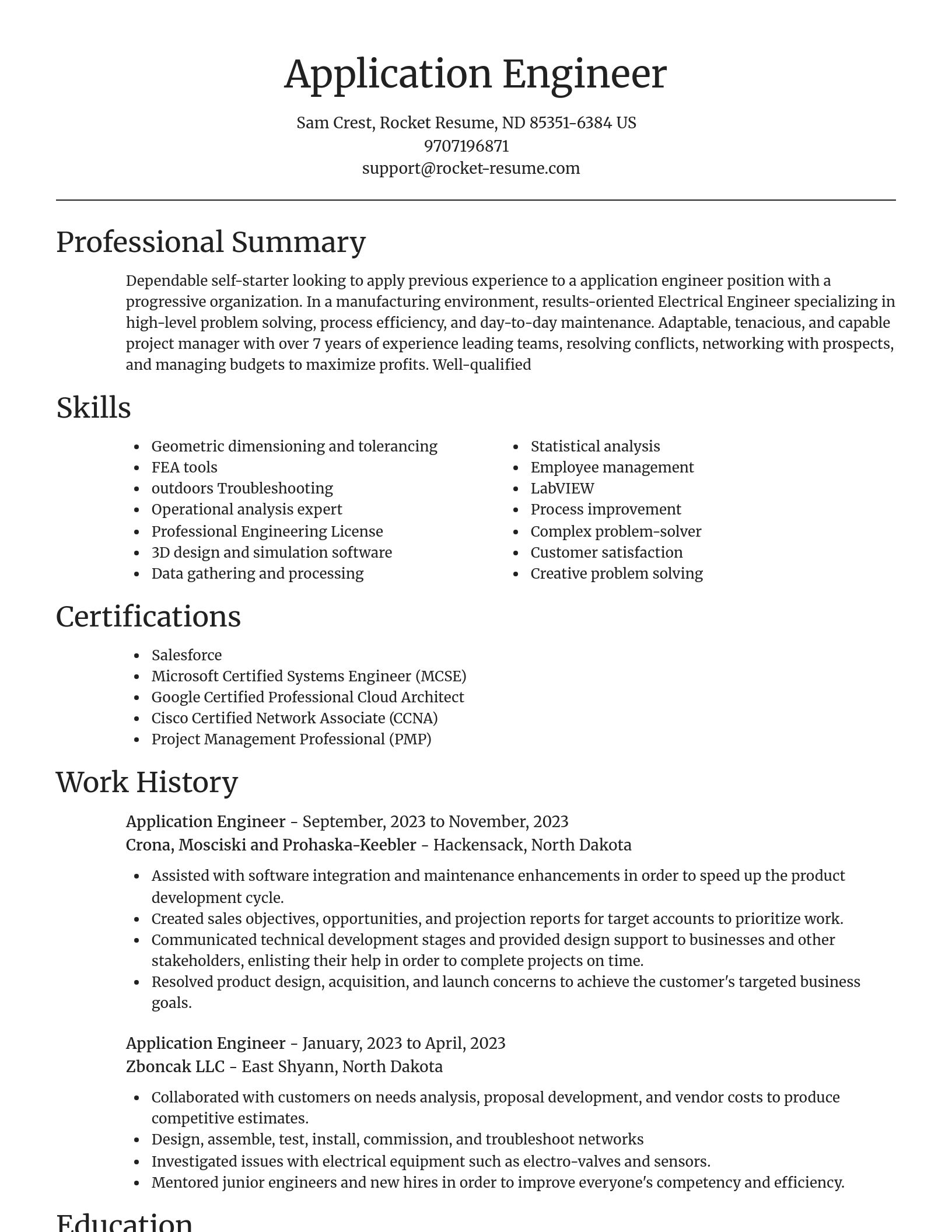 Focal Point resume template