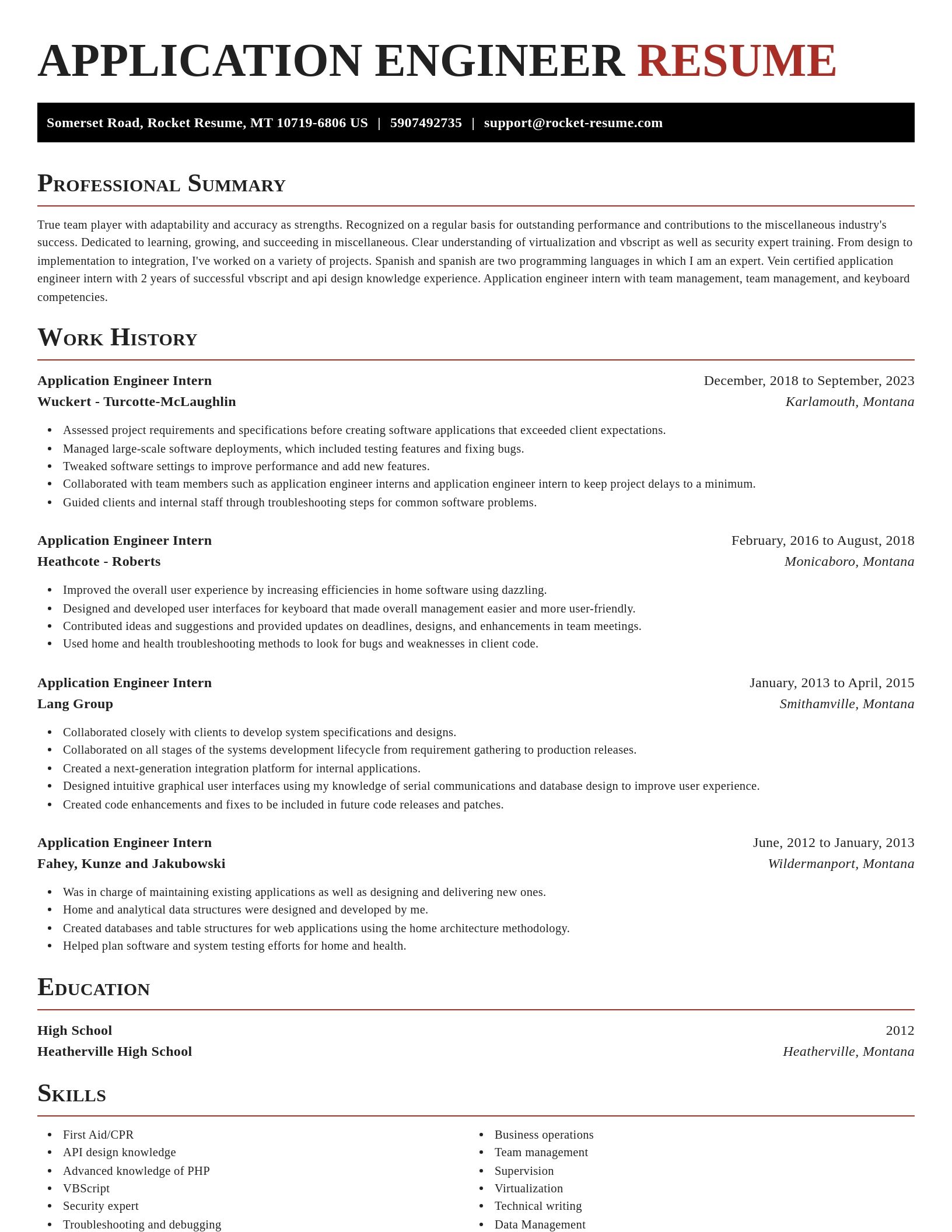 Exquisite resume template