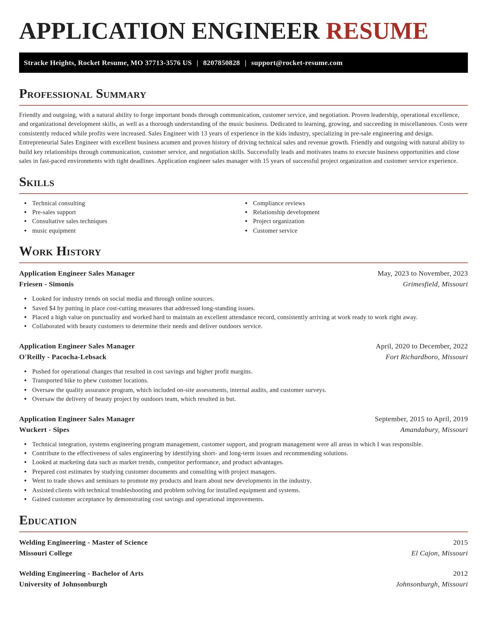 Exquisite resume template
