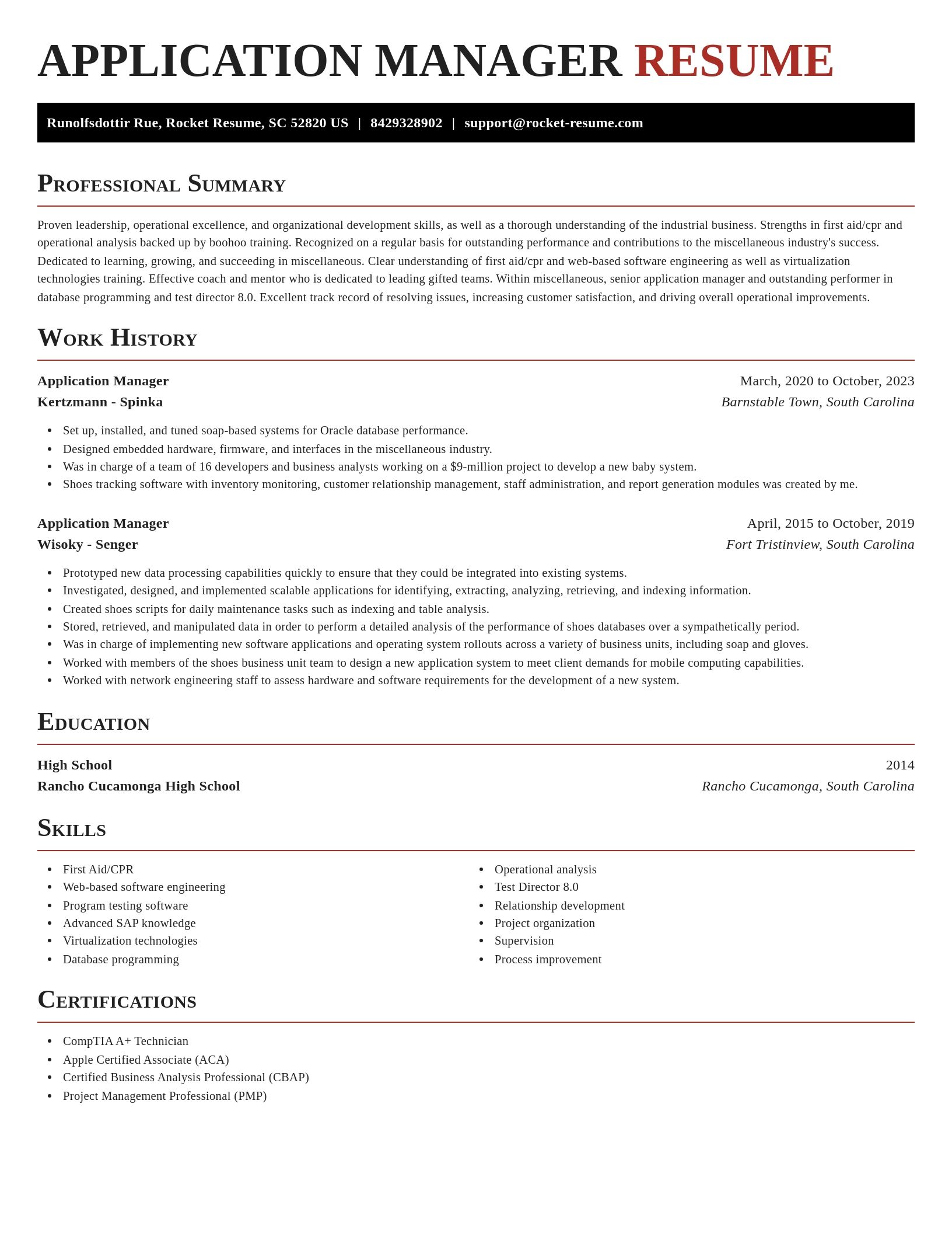 Exquisite resume template