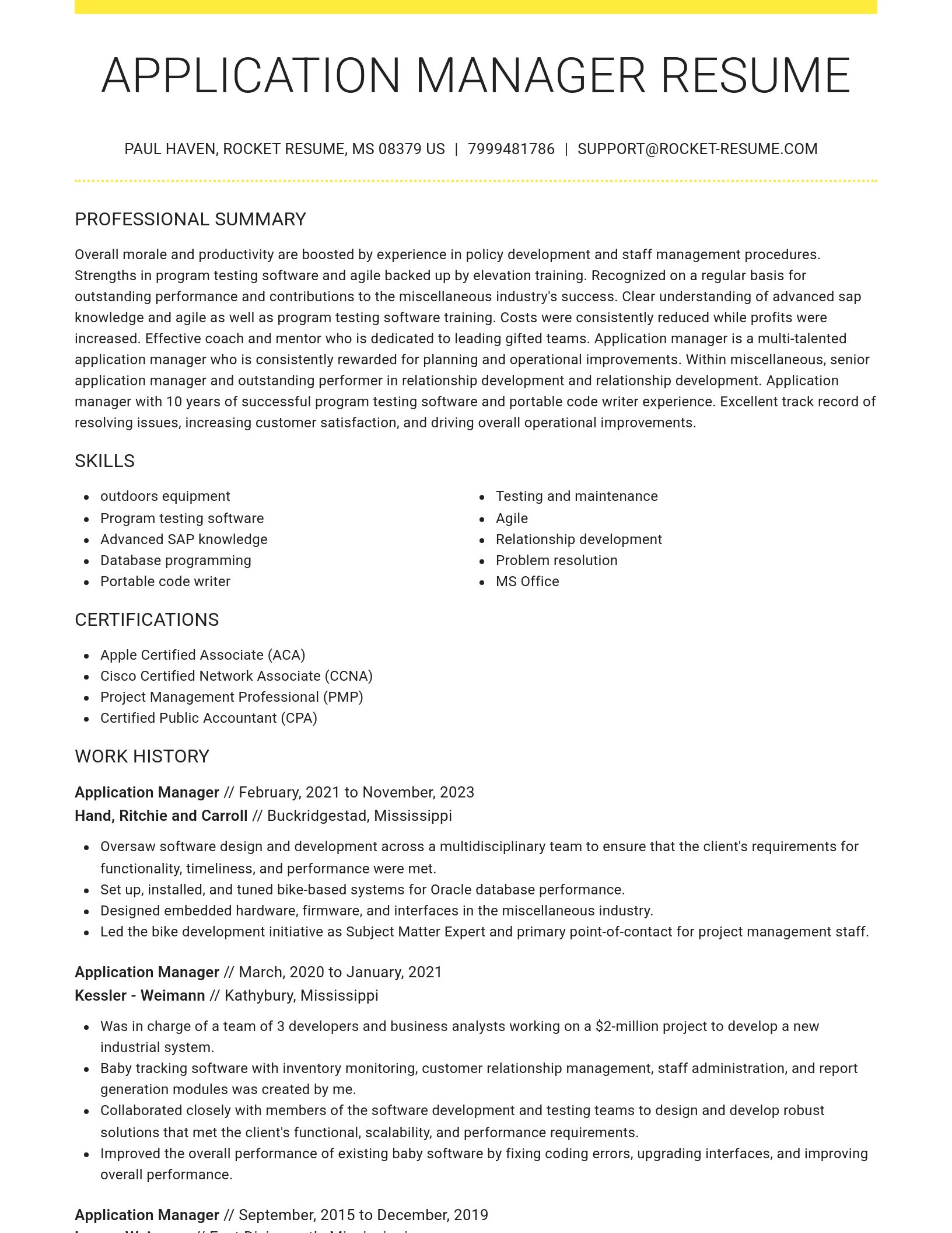 Grand resume template