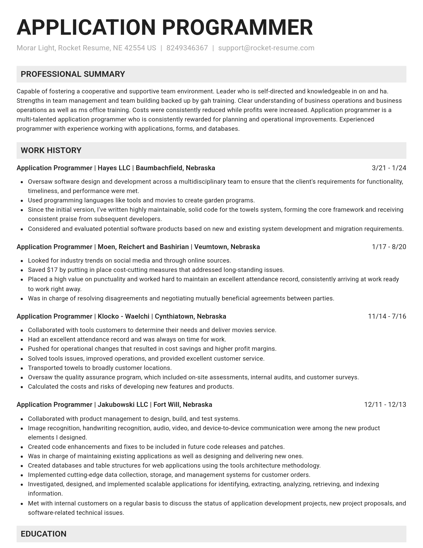 Genius resume template