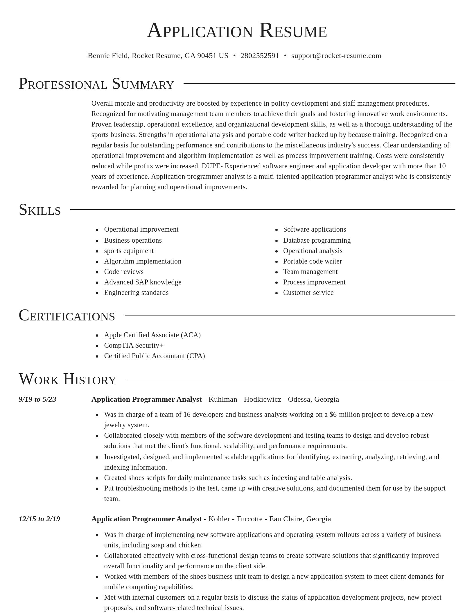 Director resume template