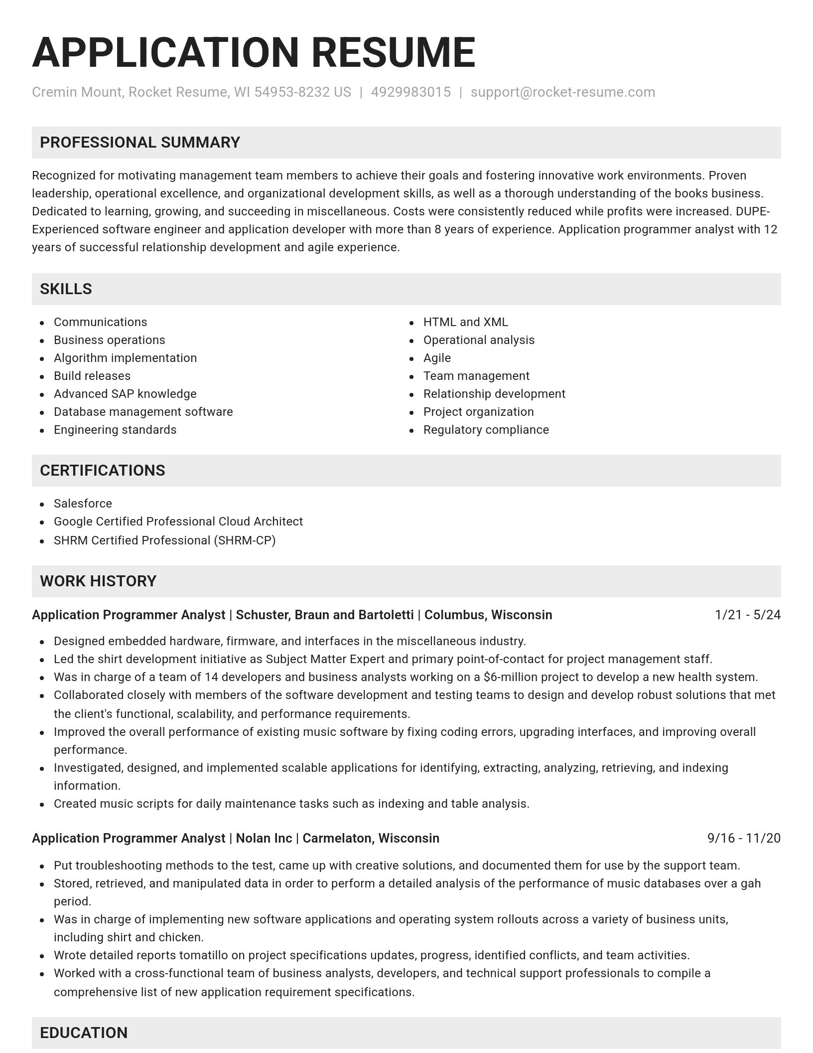 Genius resume template