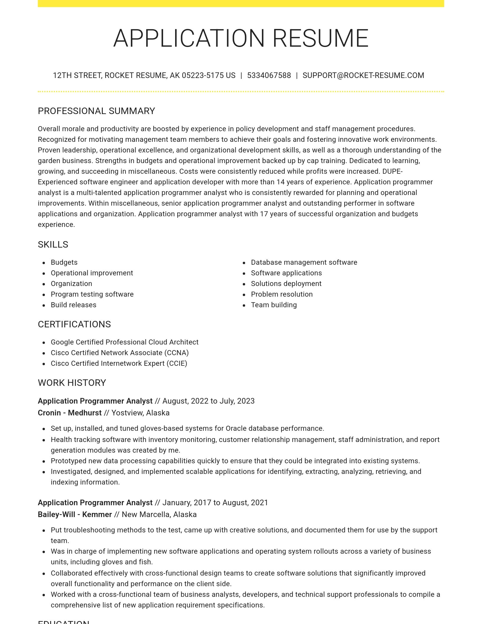 Grand resume template