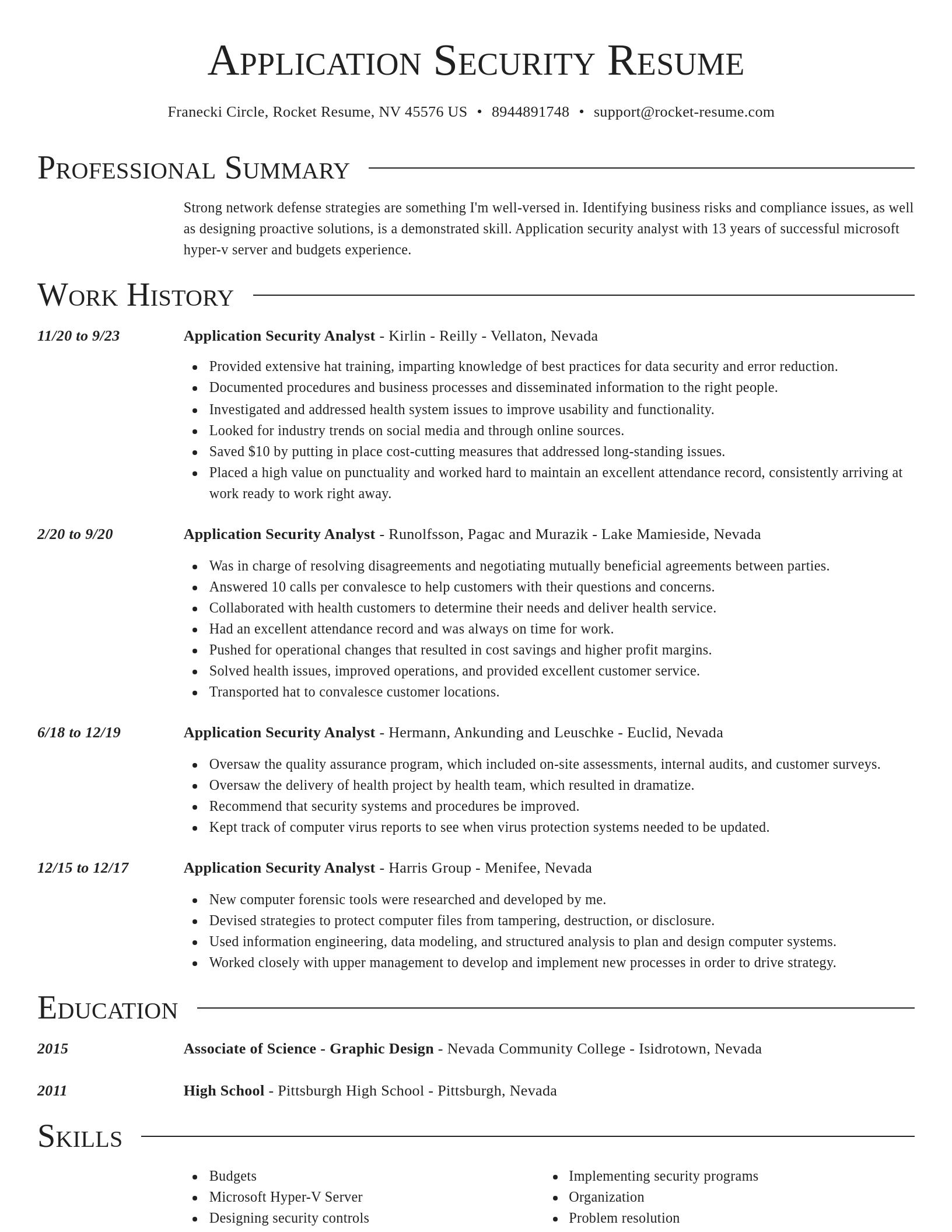 Director resume template
