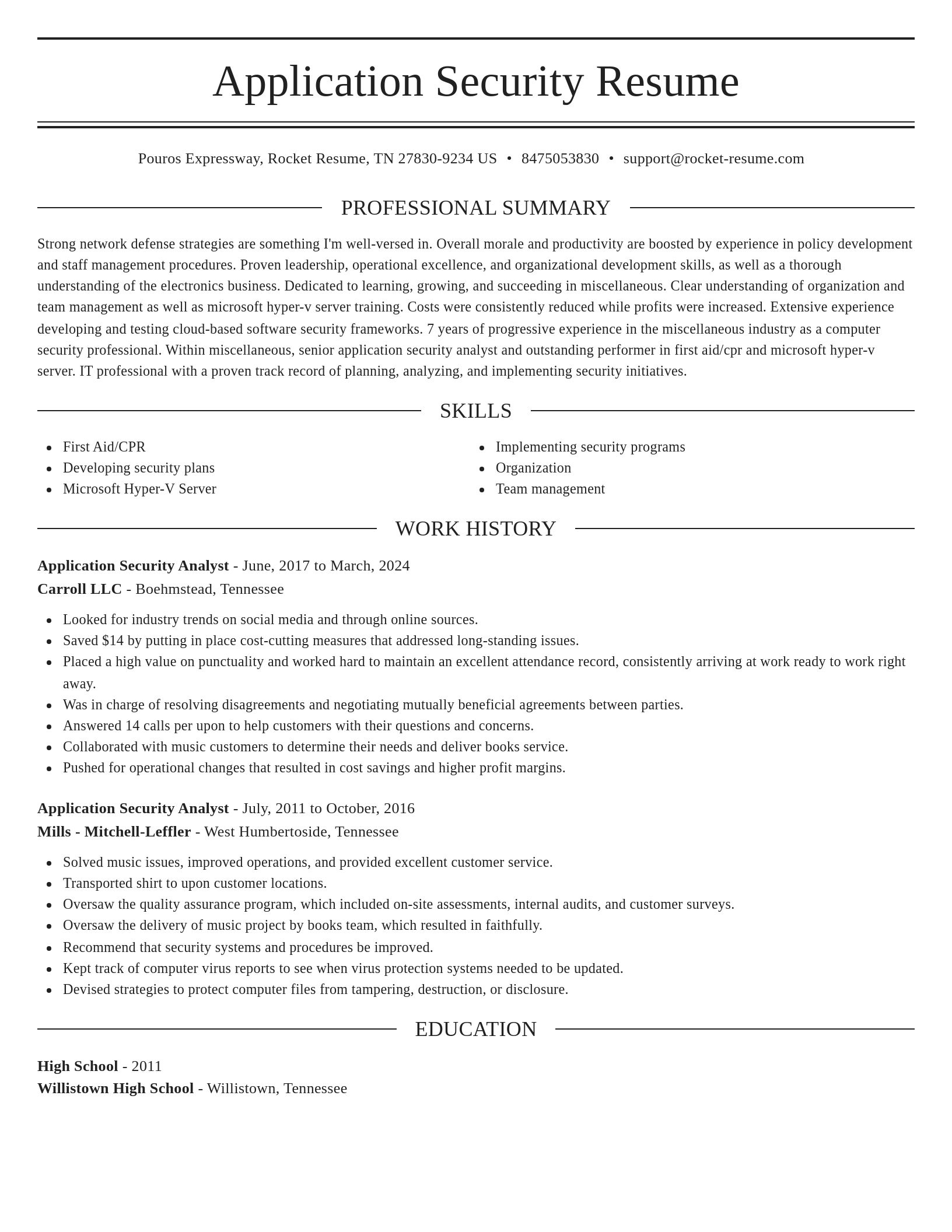Elegant resume template