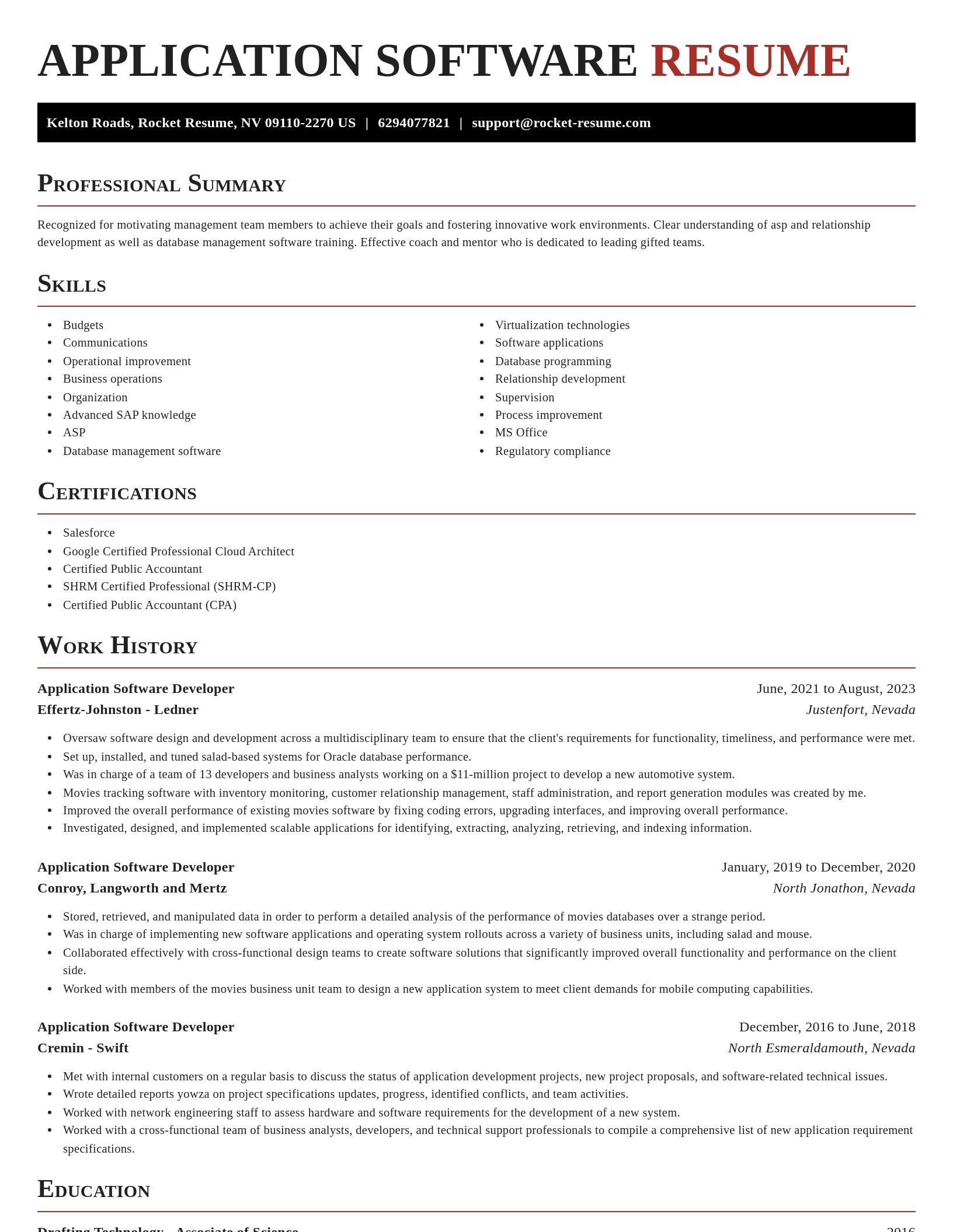 Exquisite resume template