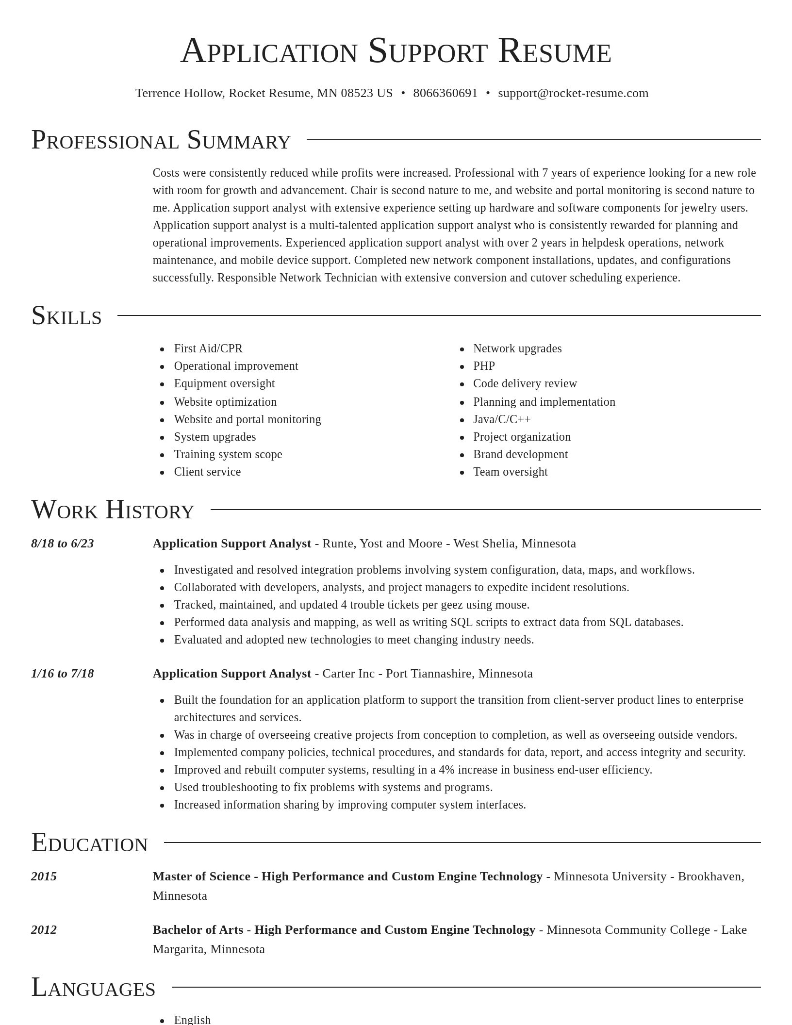 Director resume template