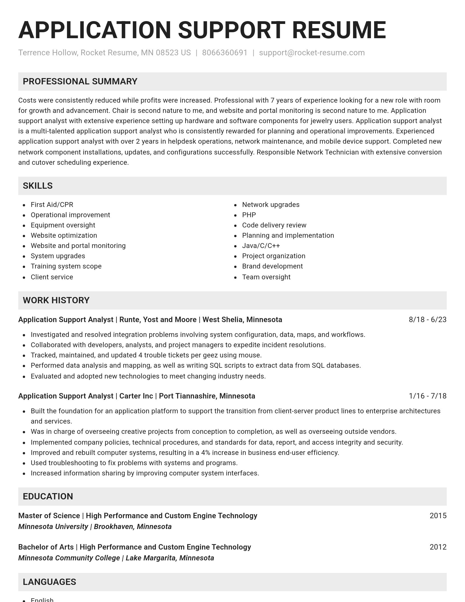 Genius resume template