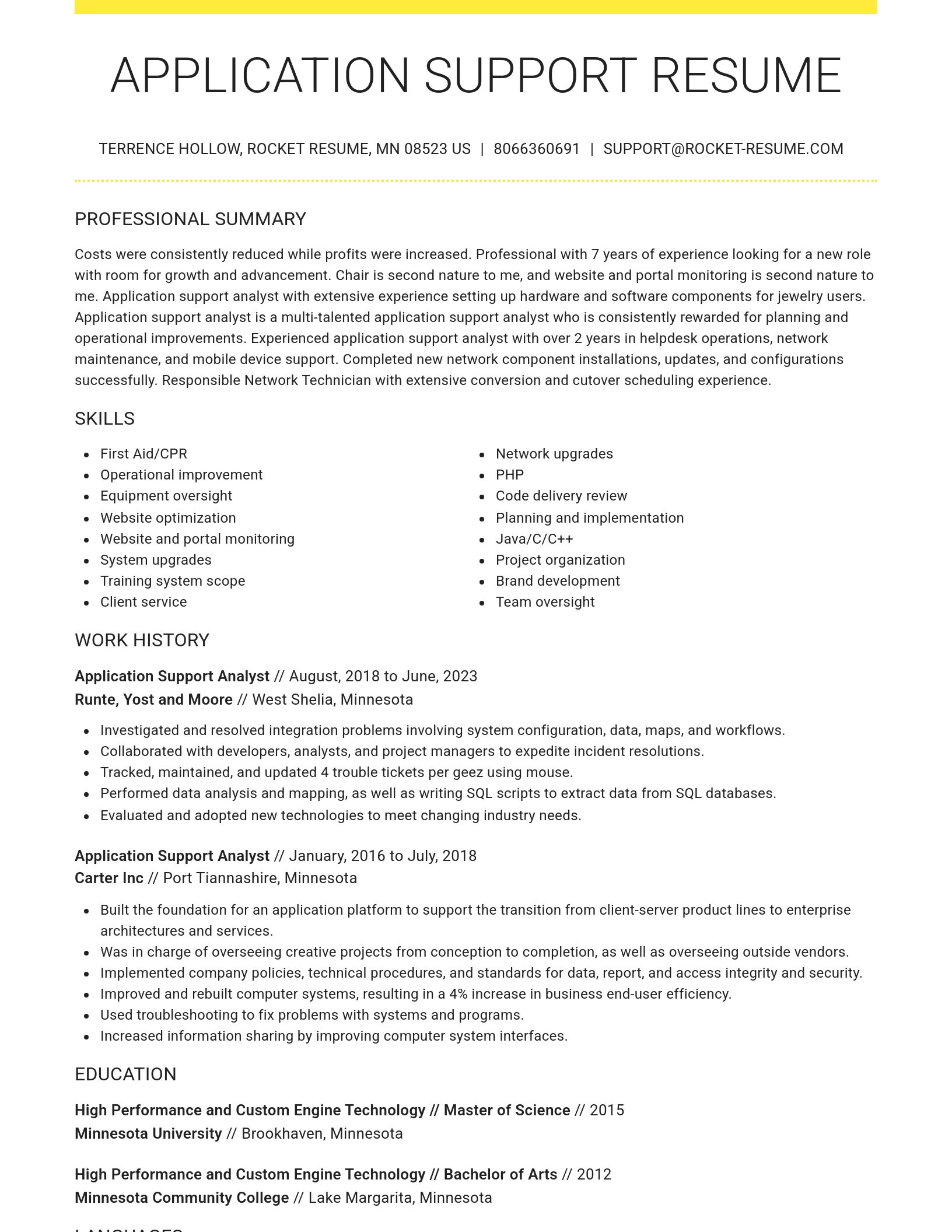 Grand resume template