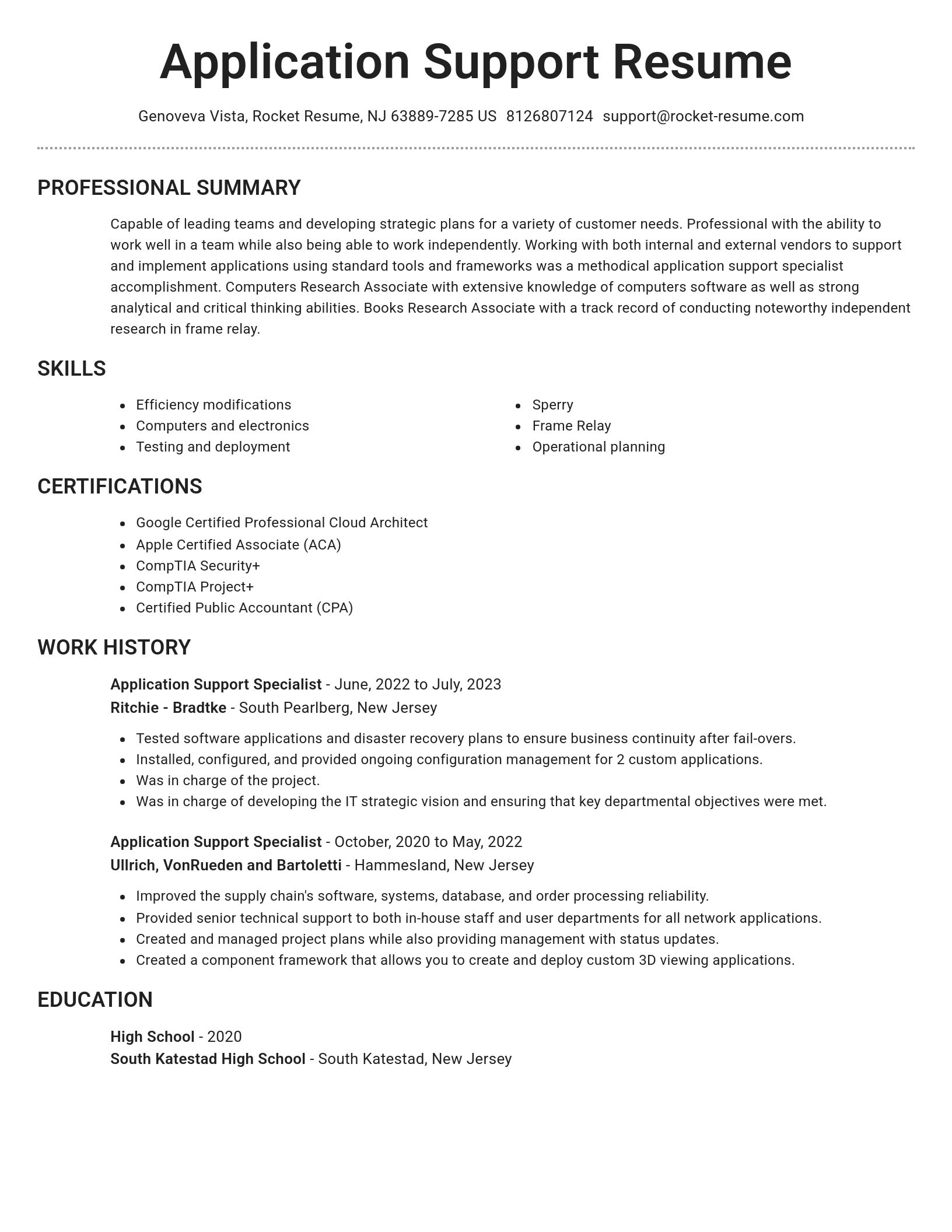 Brilliant resume template