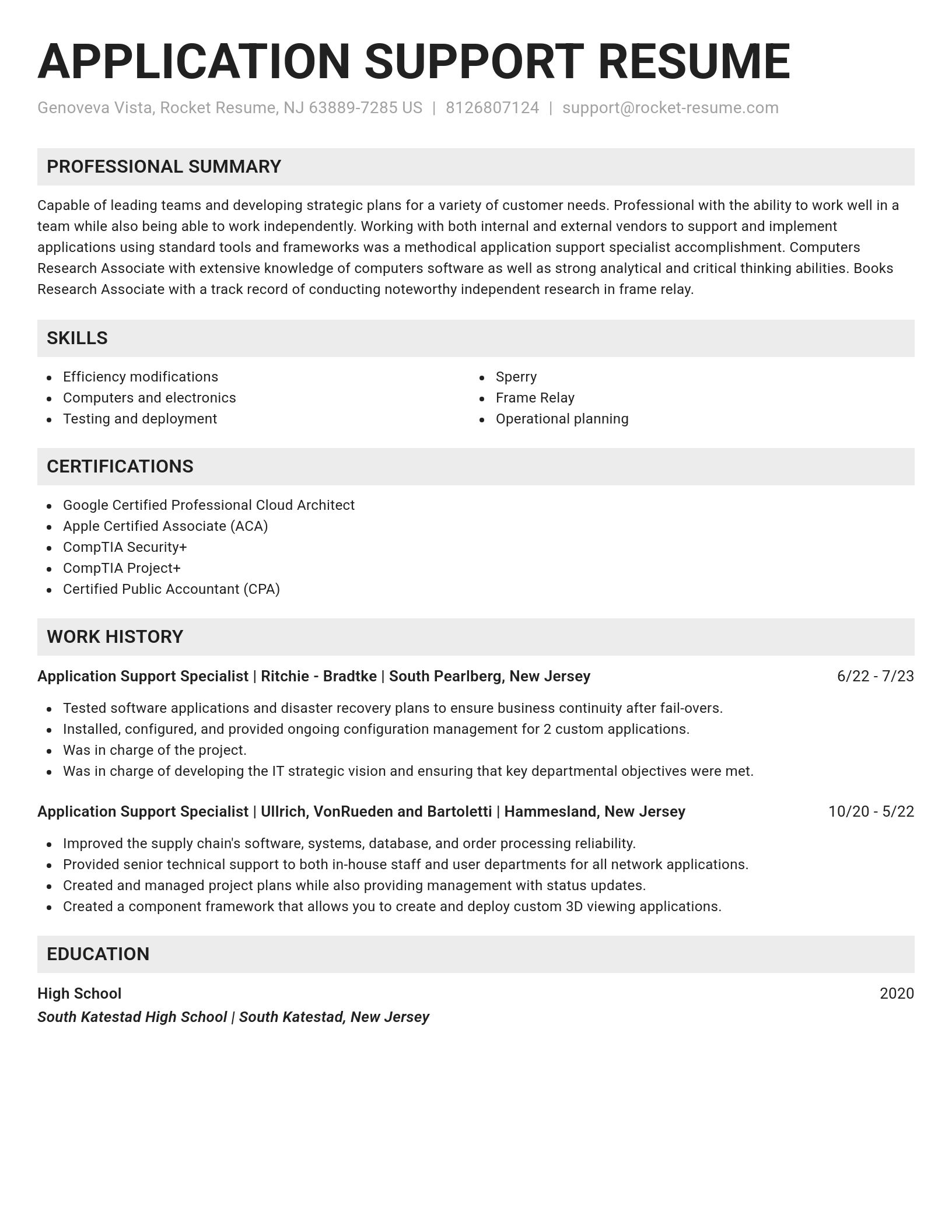 Genius resume template