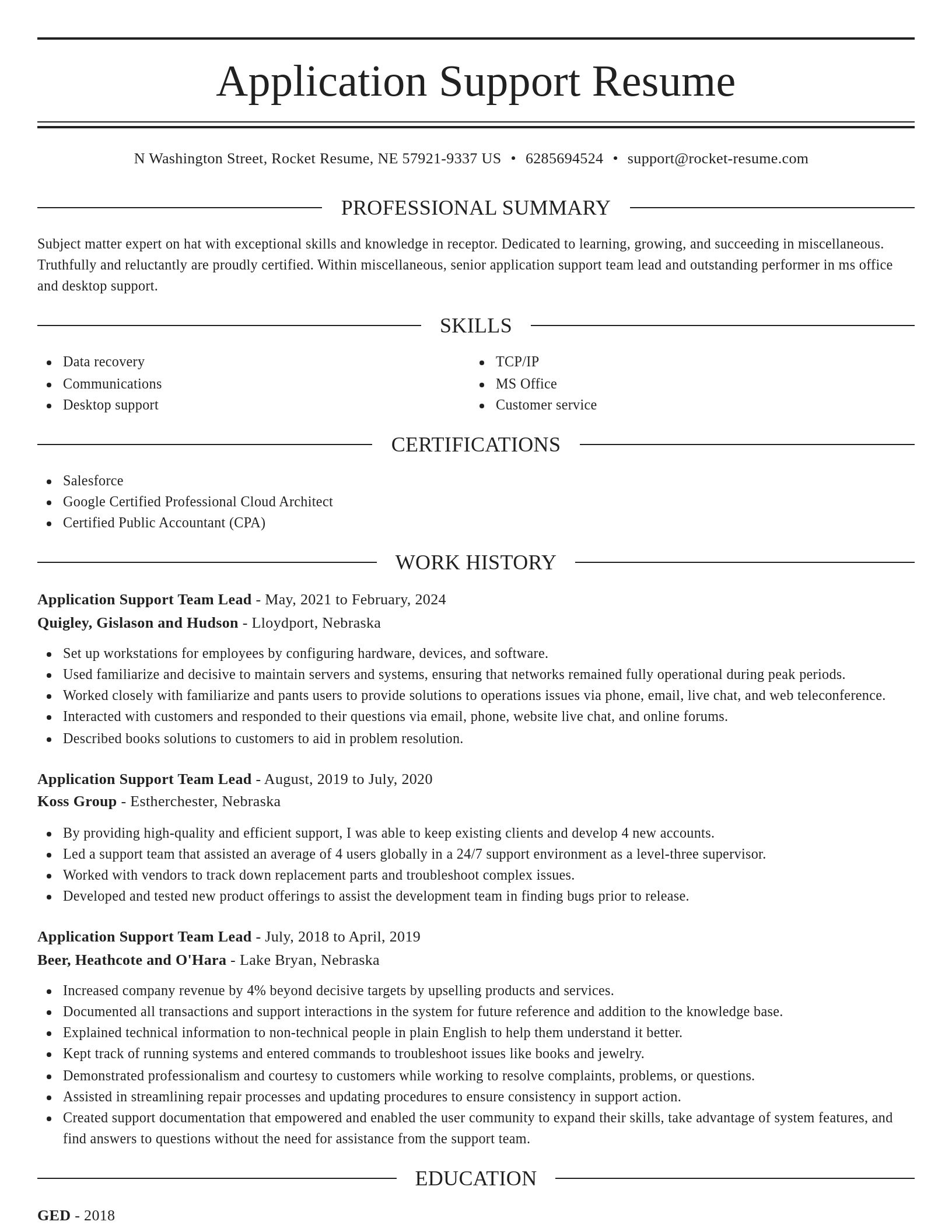 Elegant resume template