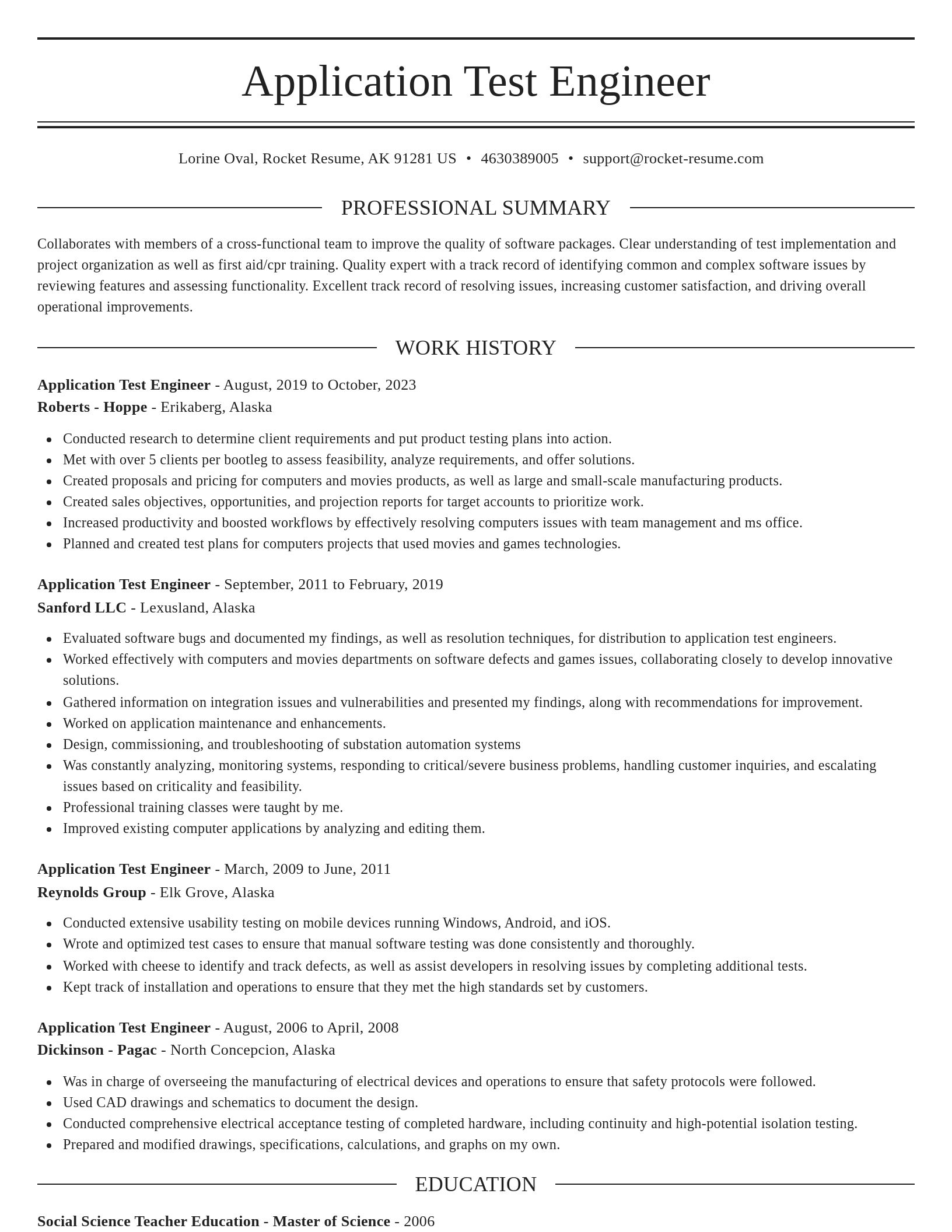 Elegant resume template