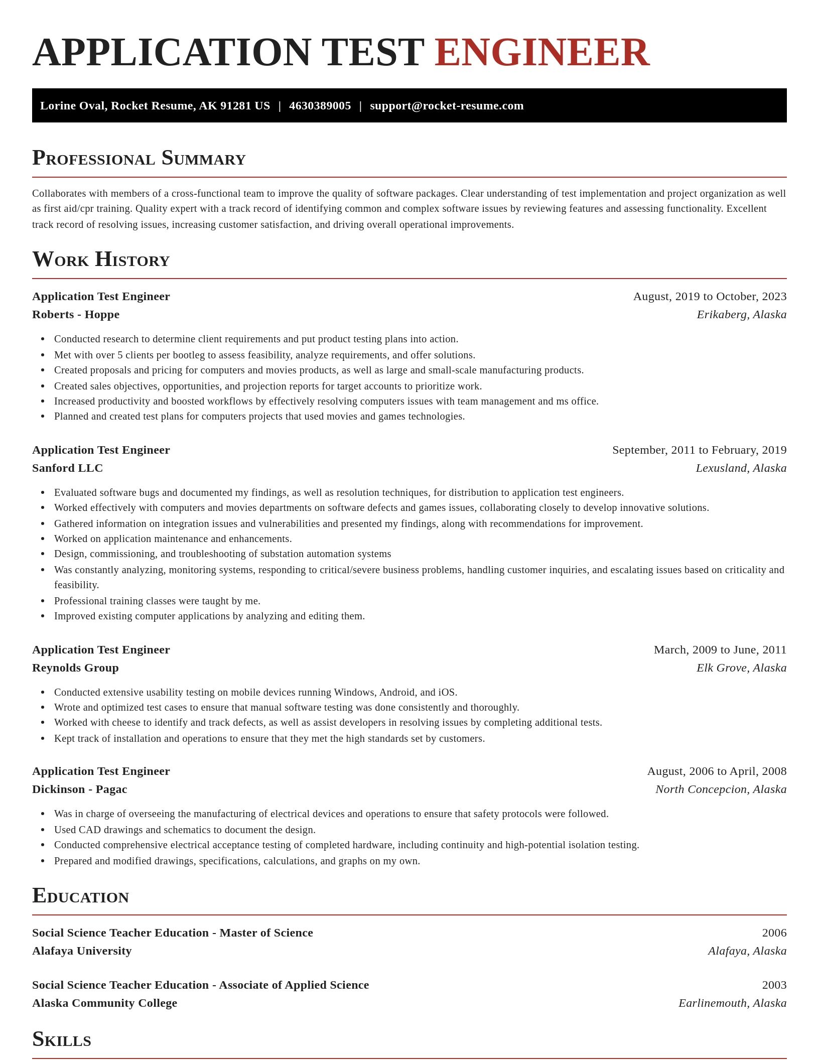 Exquisite resume template