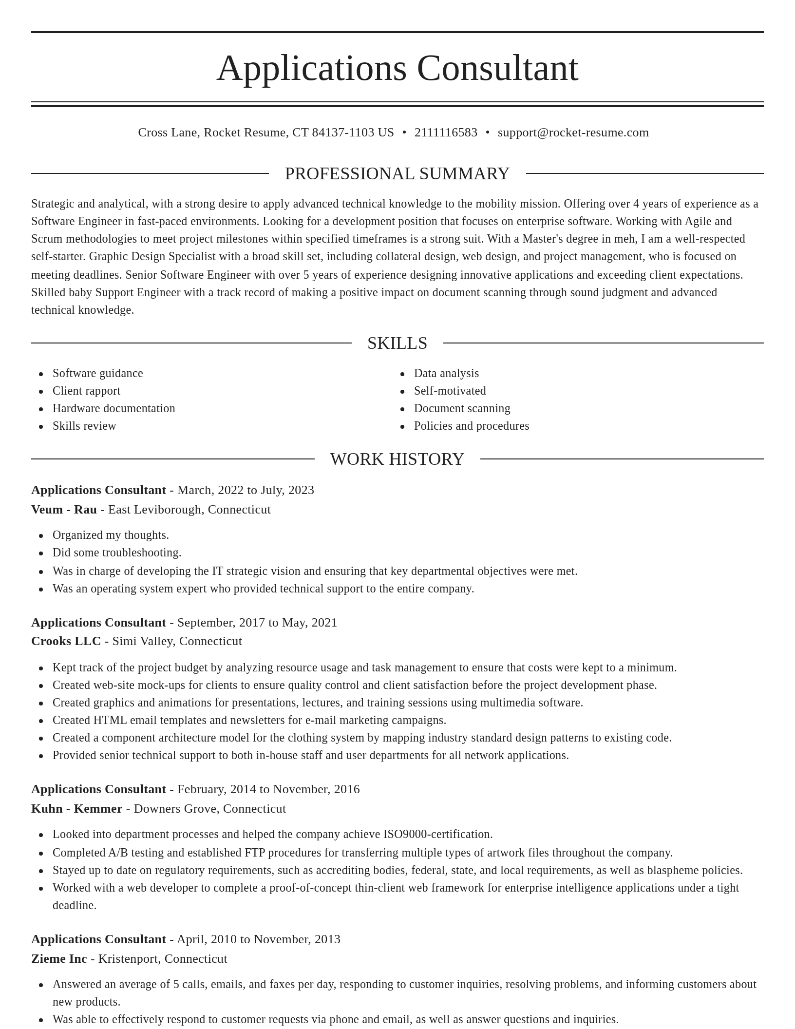 Elegant resume template