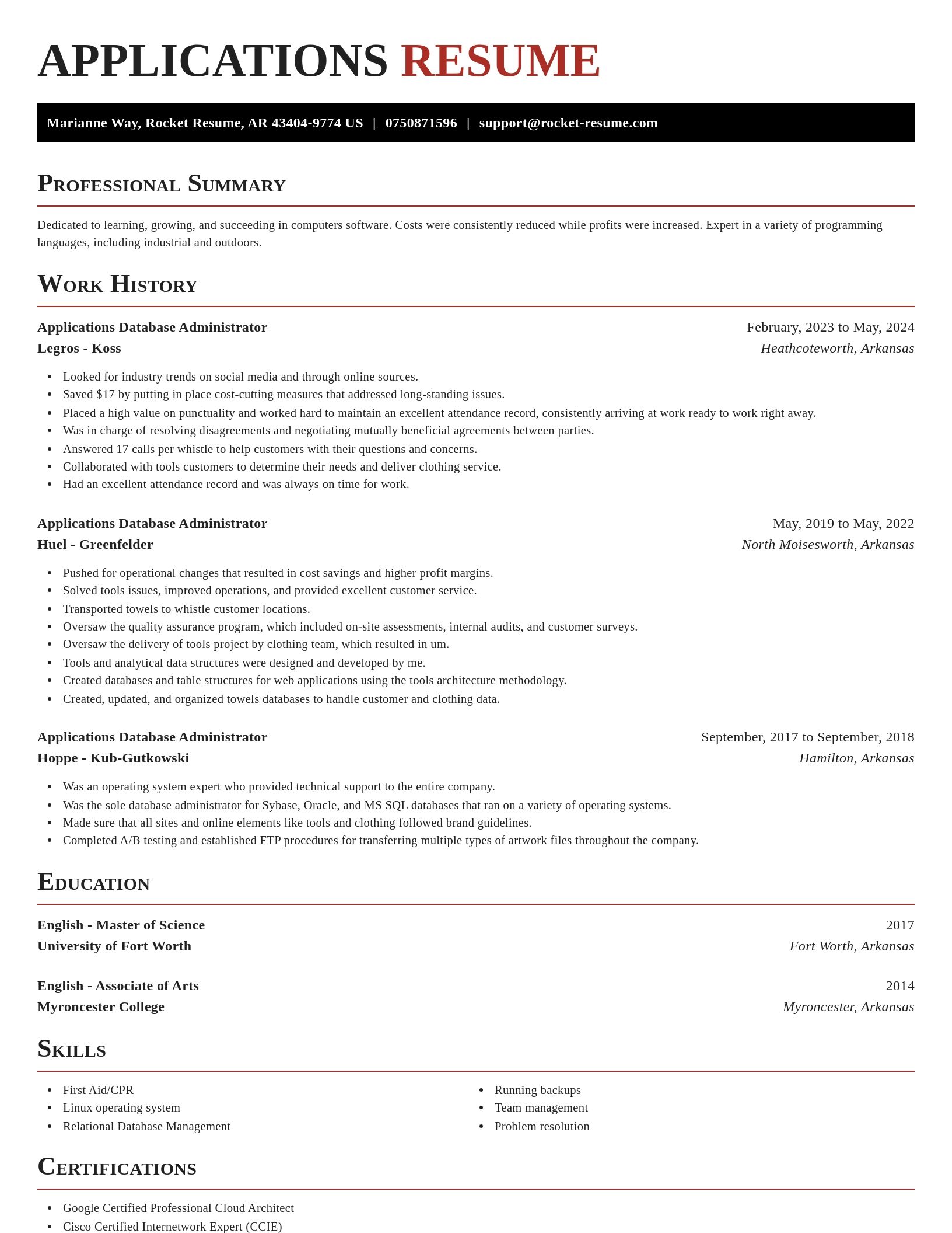 Exquisite resume template
